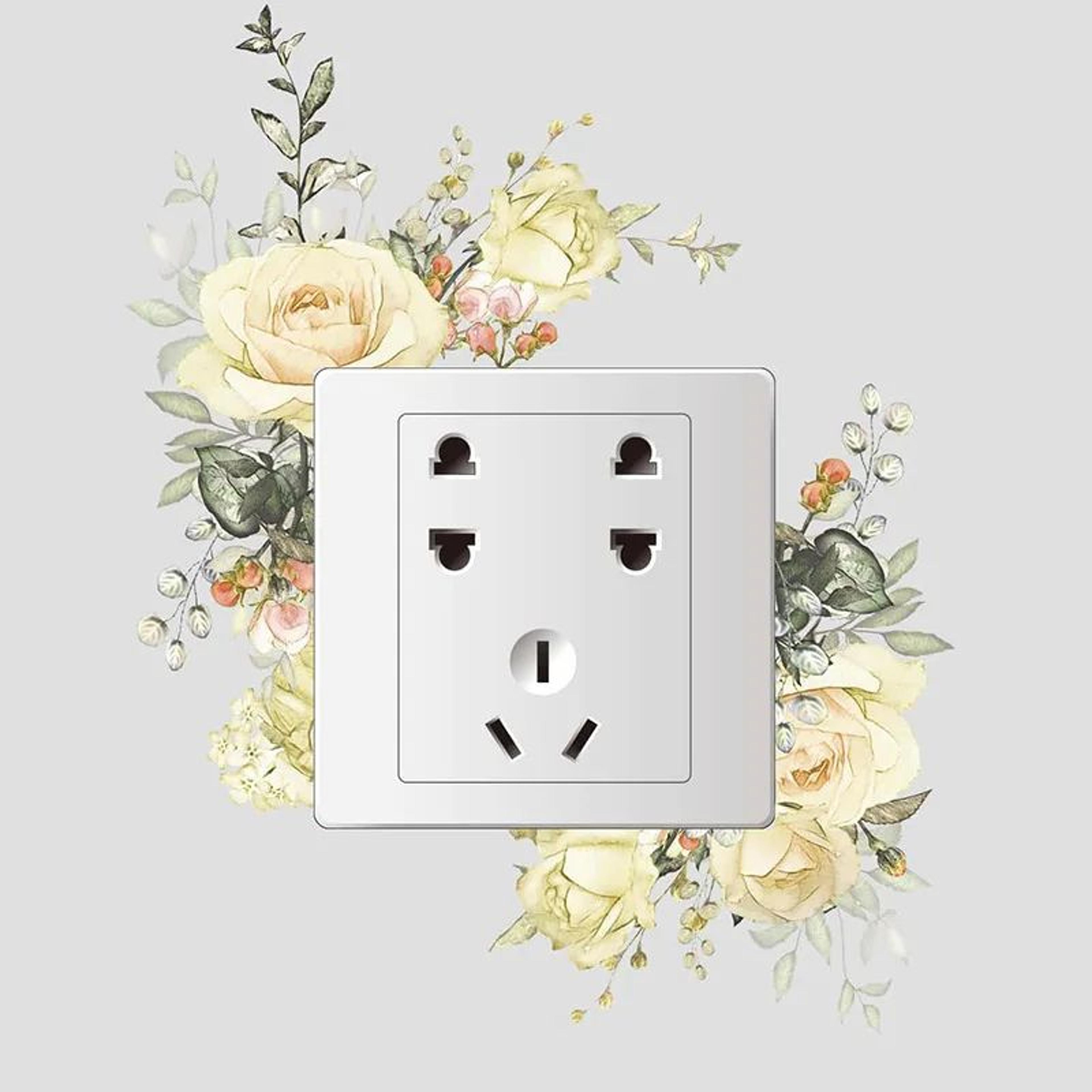 Floralyn Flower Light Switch Wall Decals 16