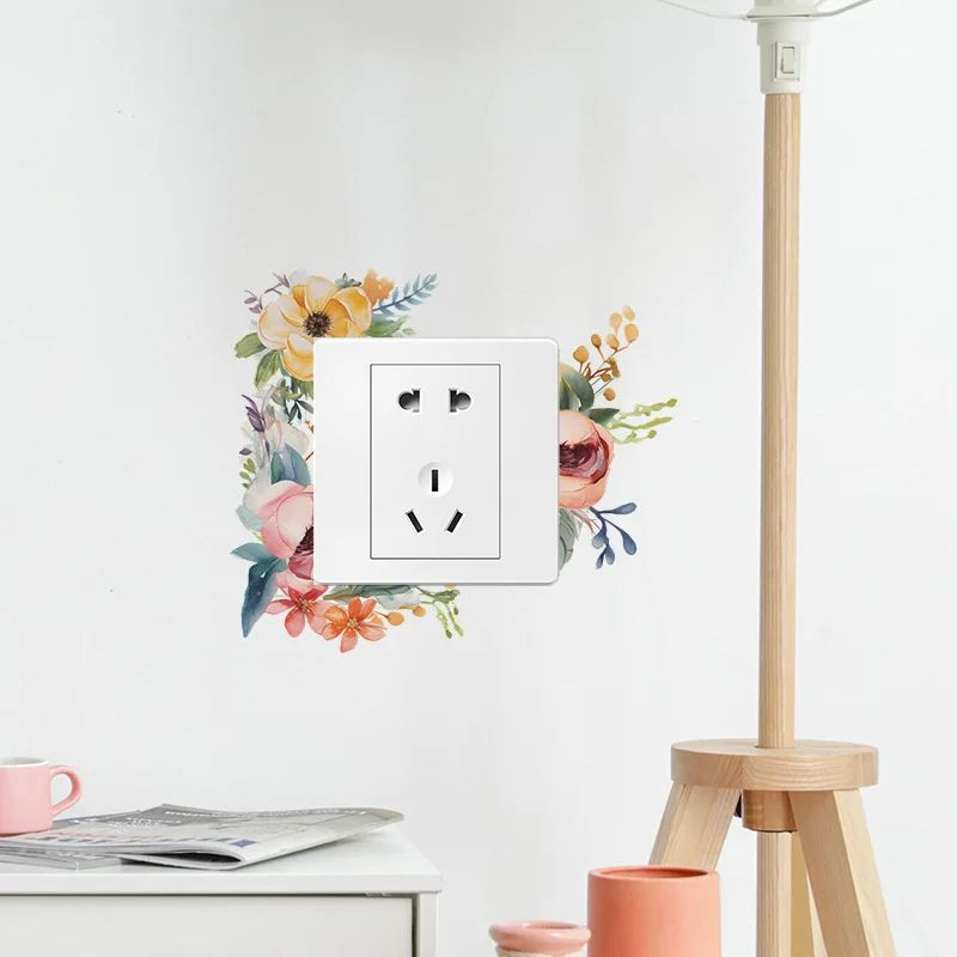 Floralyn Flower Light Switch Wall Decals 4