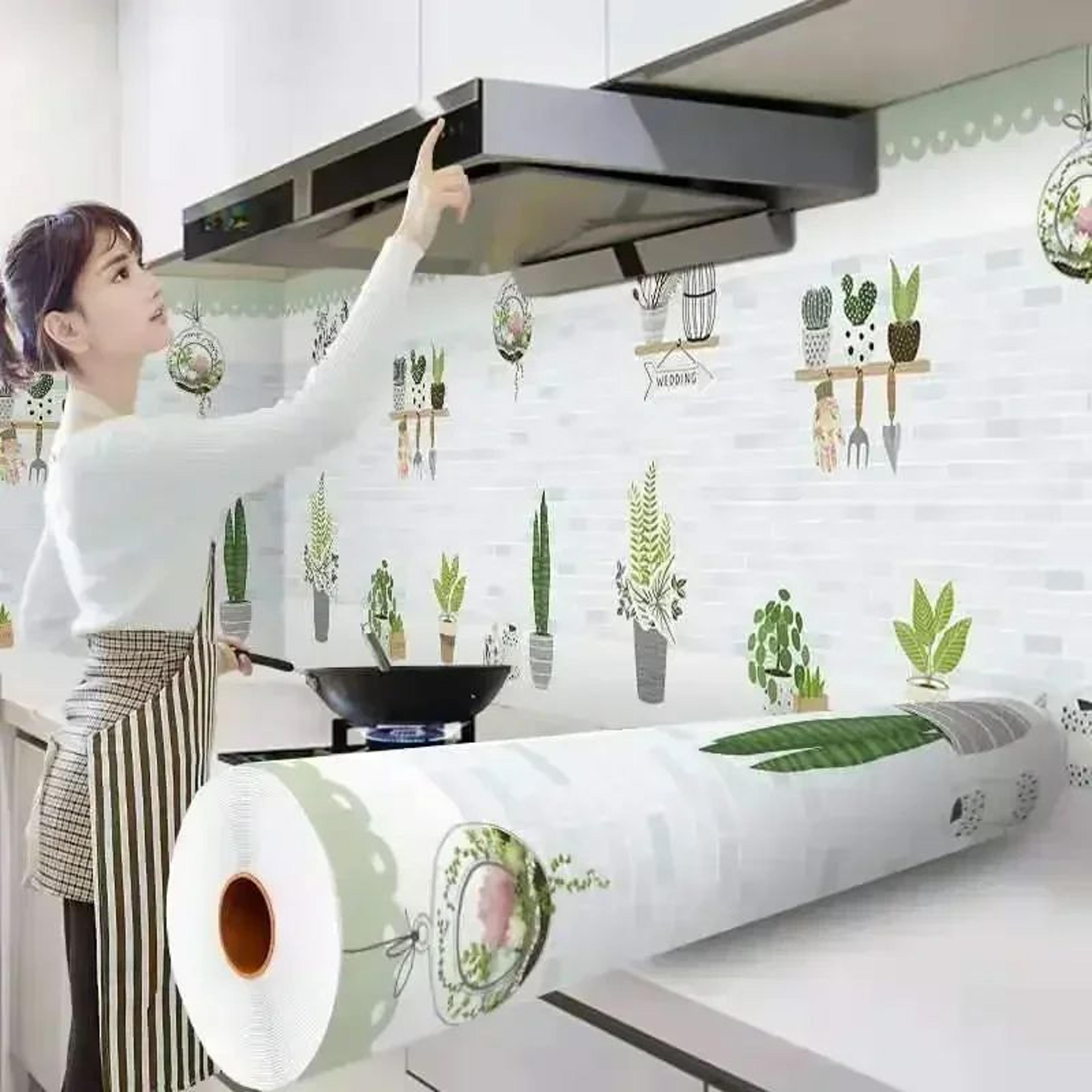HeatShield Oil Proof Peel And Stick Kitchen Wallpaper 2