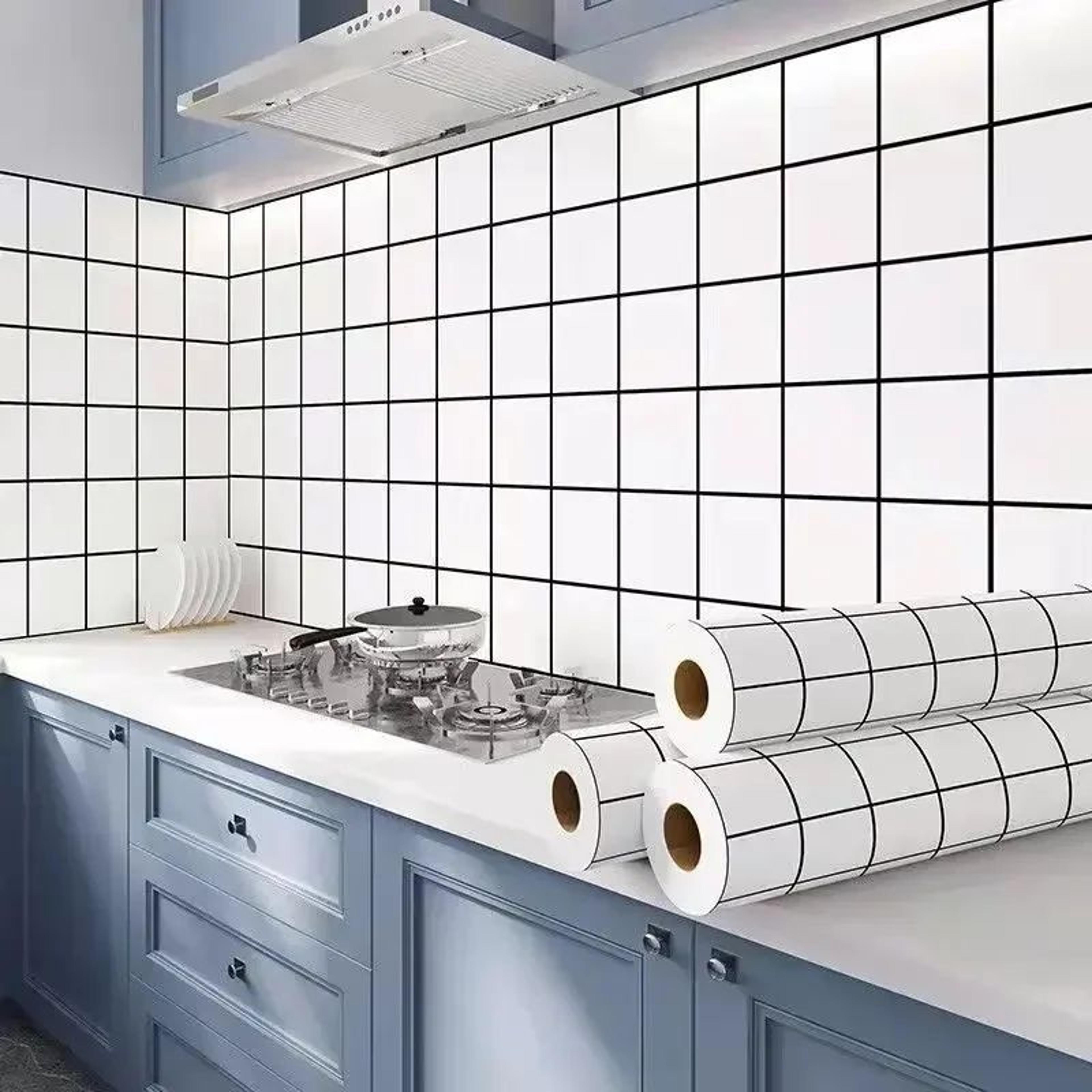 HeatShield Oil Proof Peel And Stick Kitchen Wallpaper 25