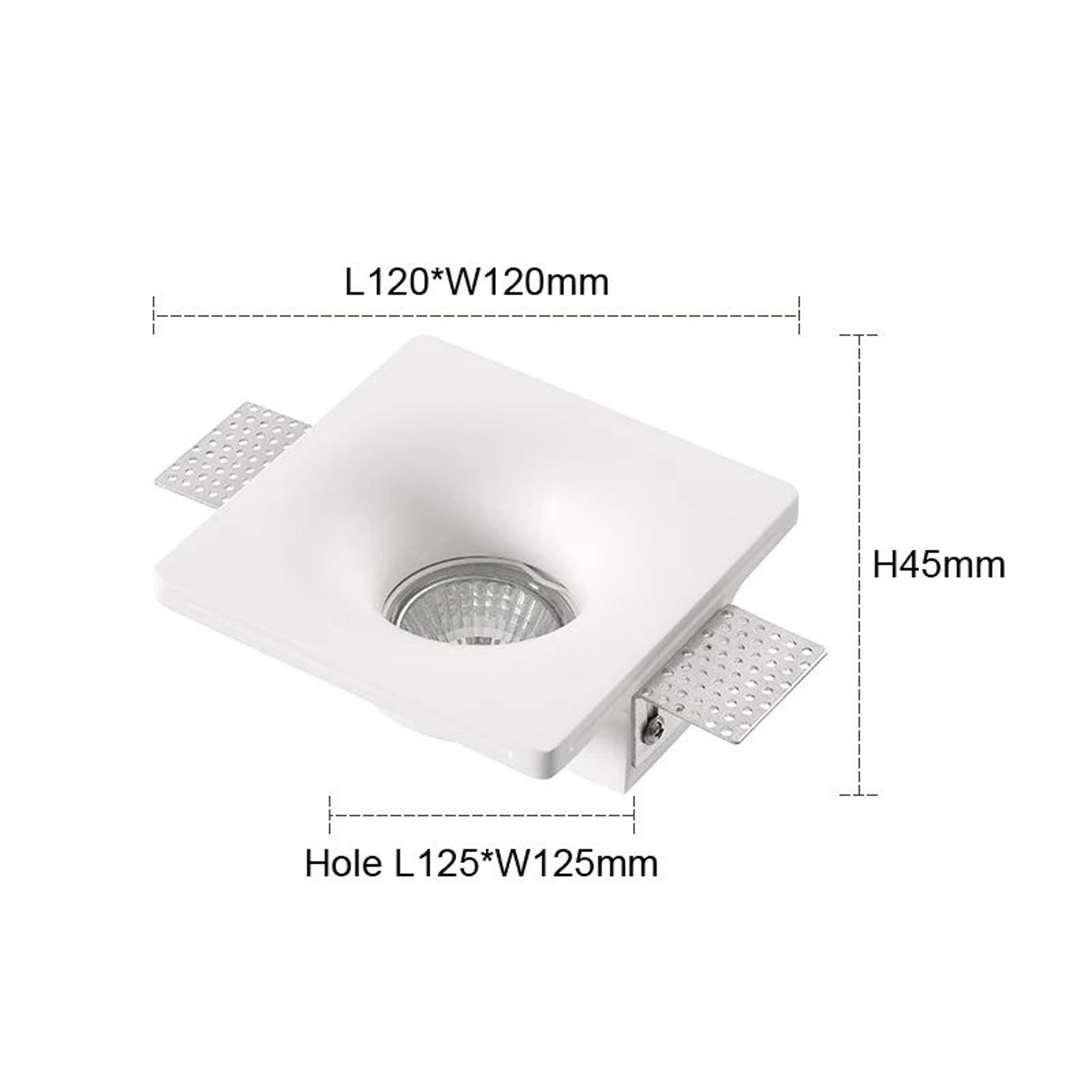 Borderless GU10 Recessed Gypsum Downlight 6