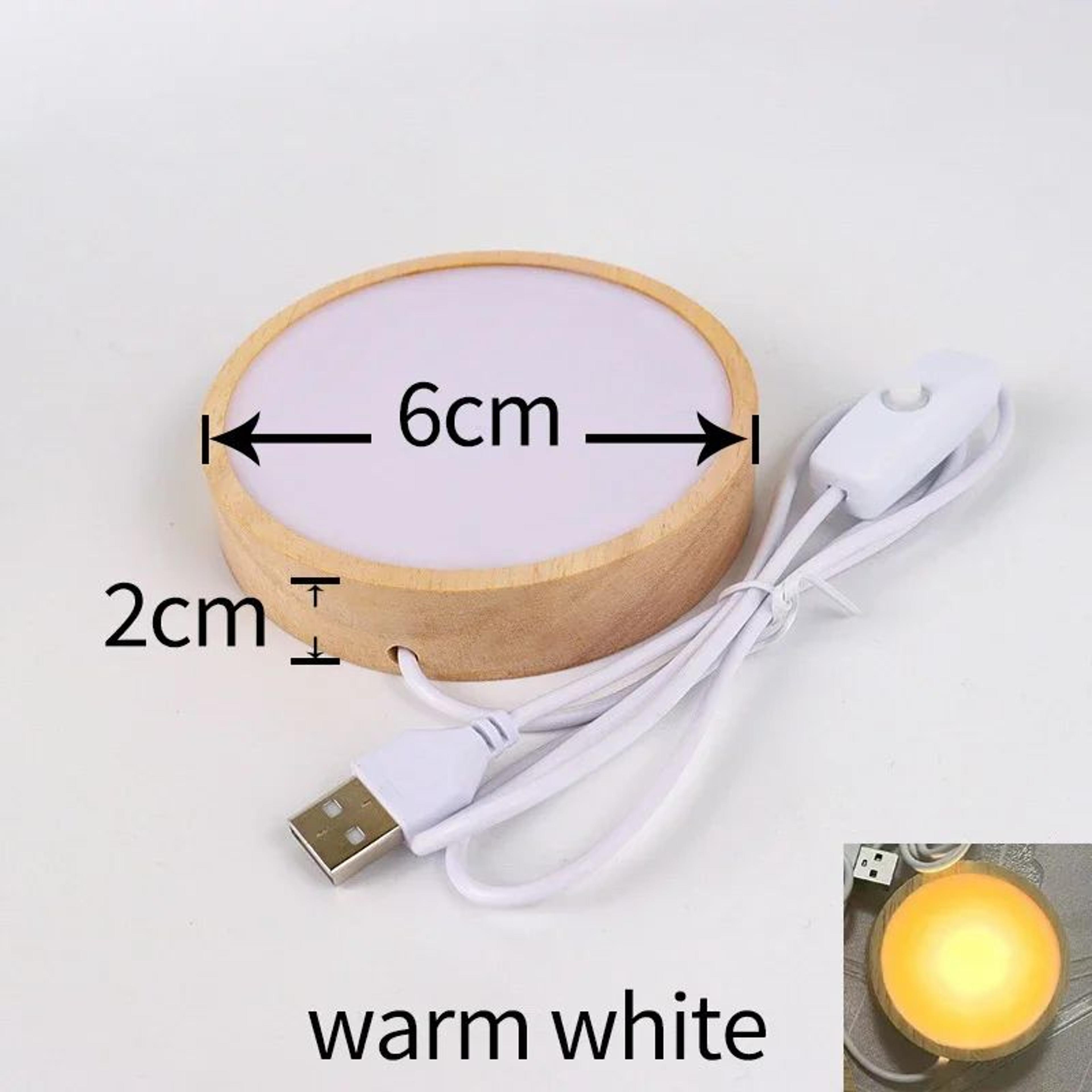 Wooden LED Crystal Display Light Base 9