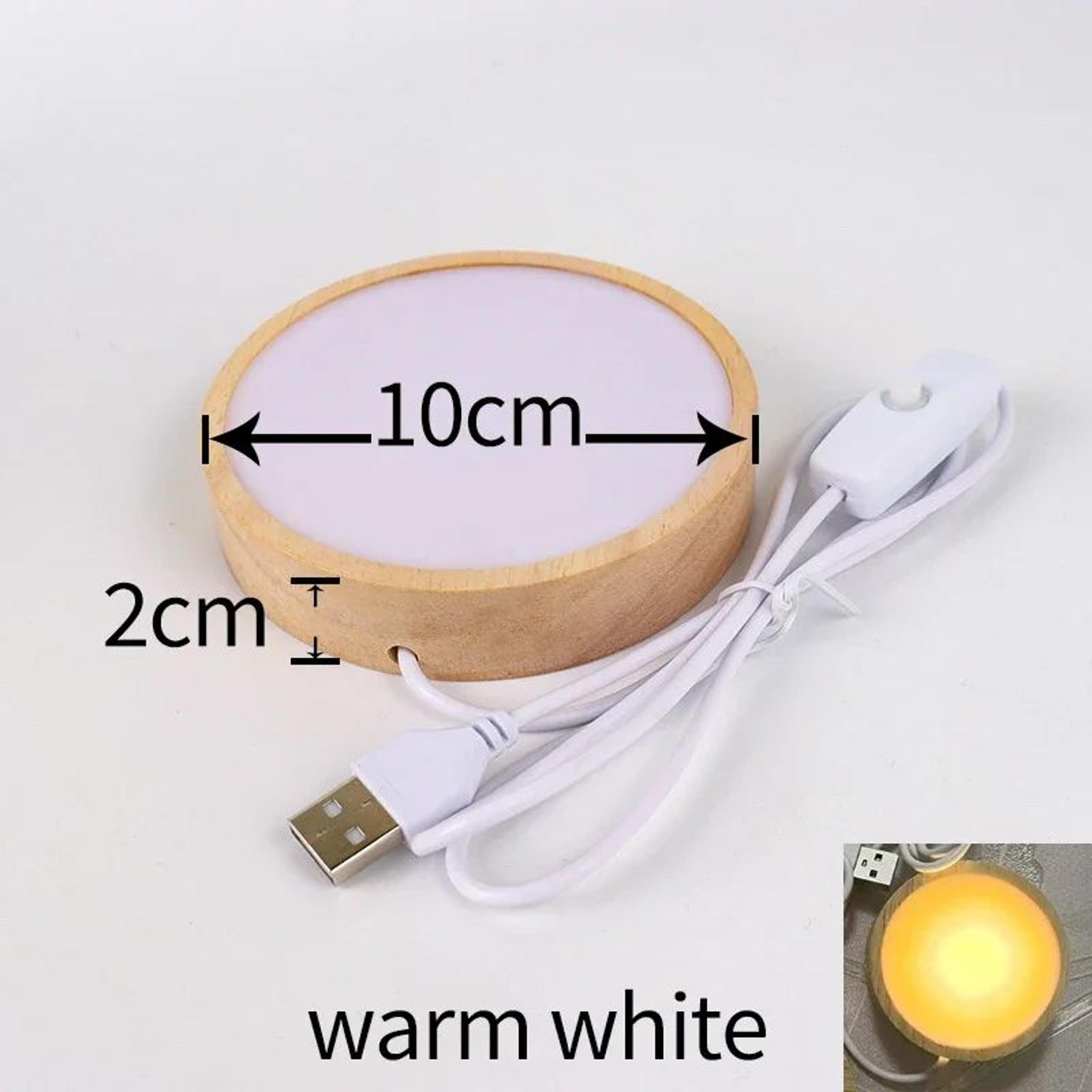 Wooden LED Crystal Display Light Base 11