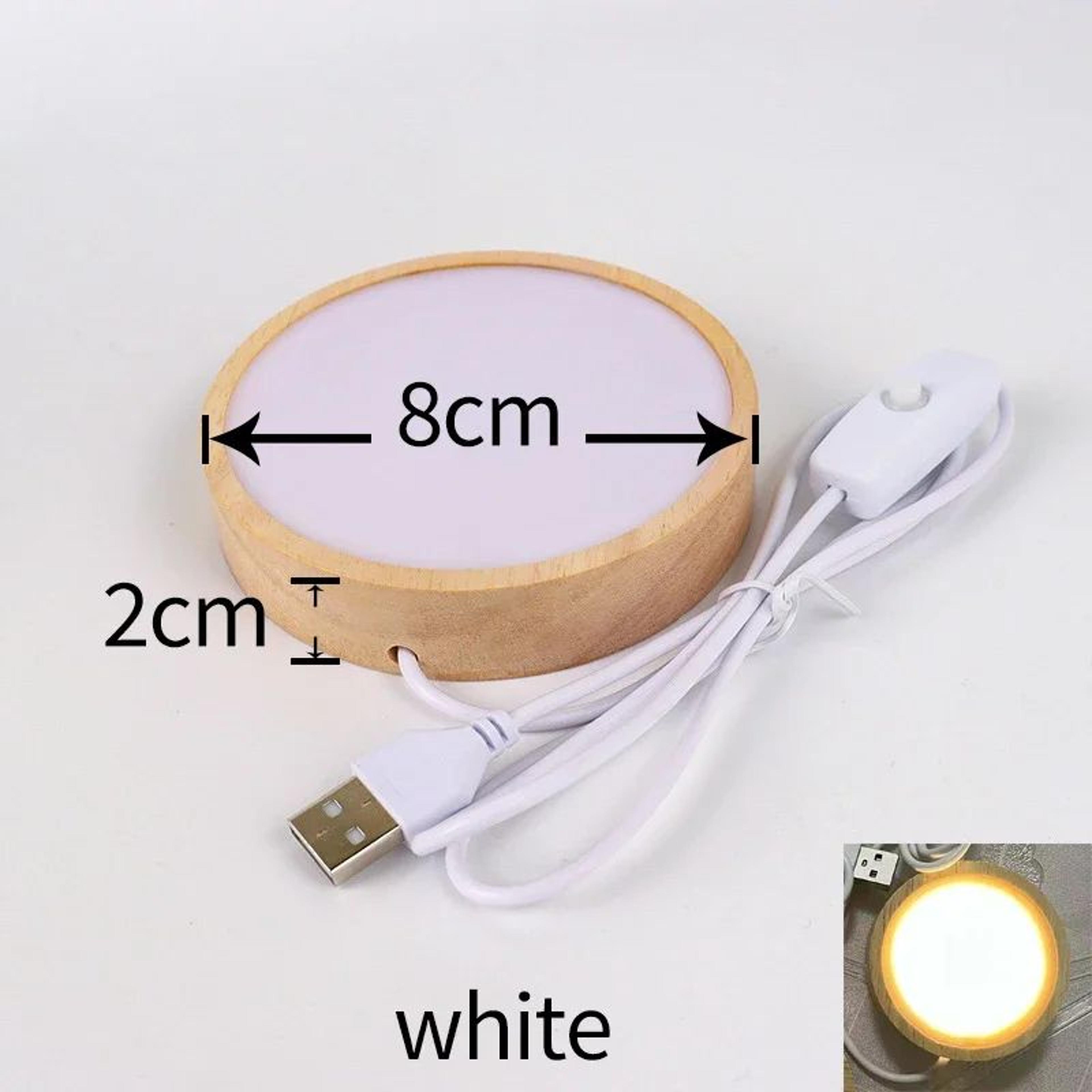 Wooden LED Crystal Display Light Base 13