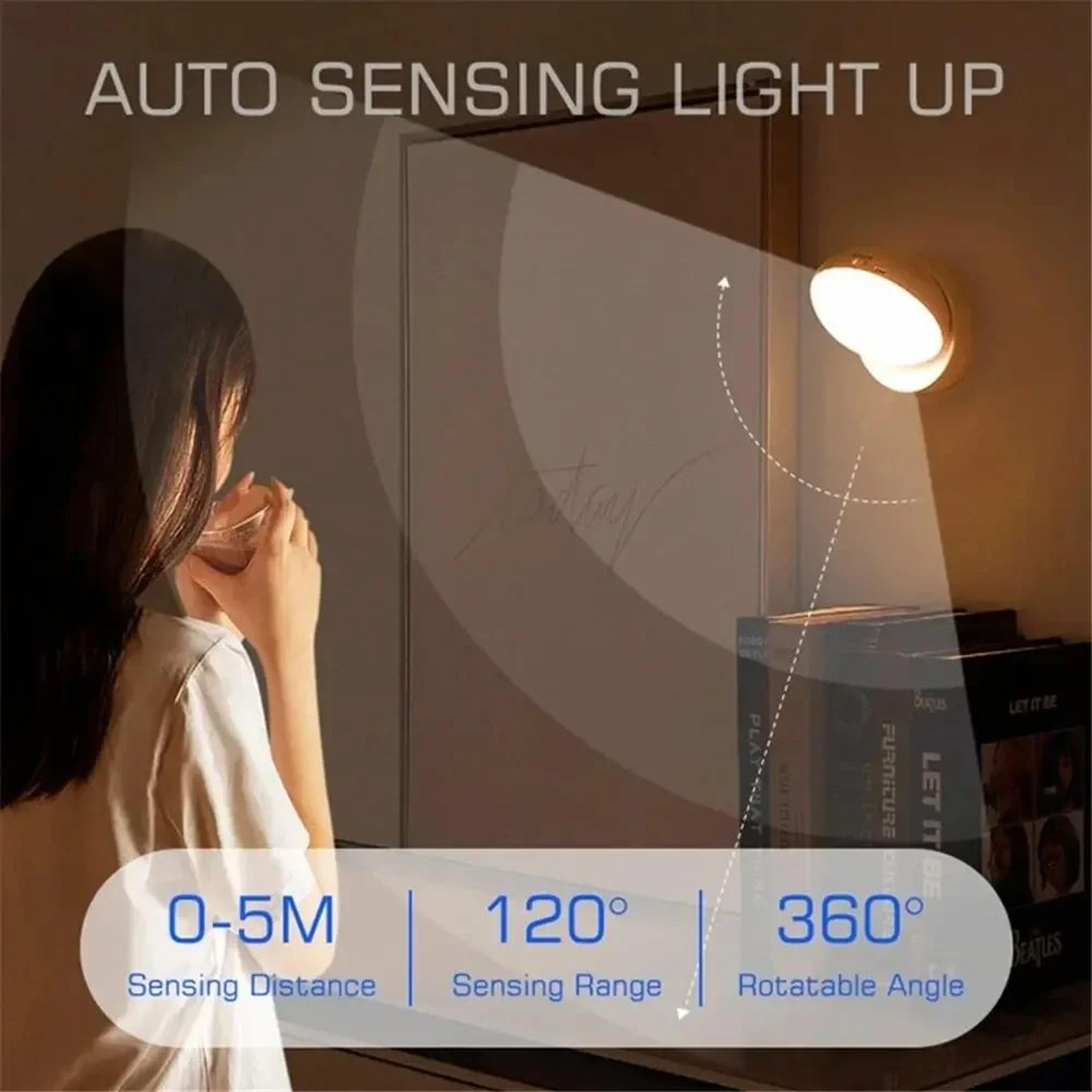 Rechargeable 360 Rotating Motion Sensor Night Light 2