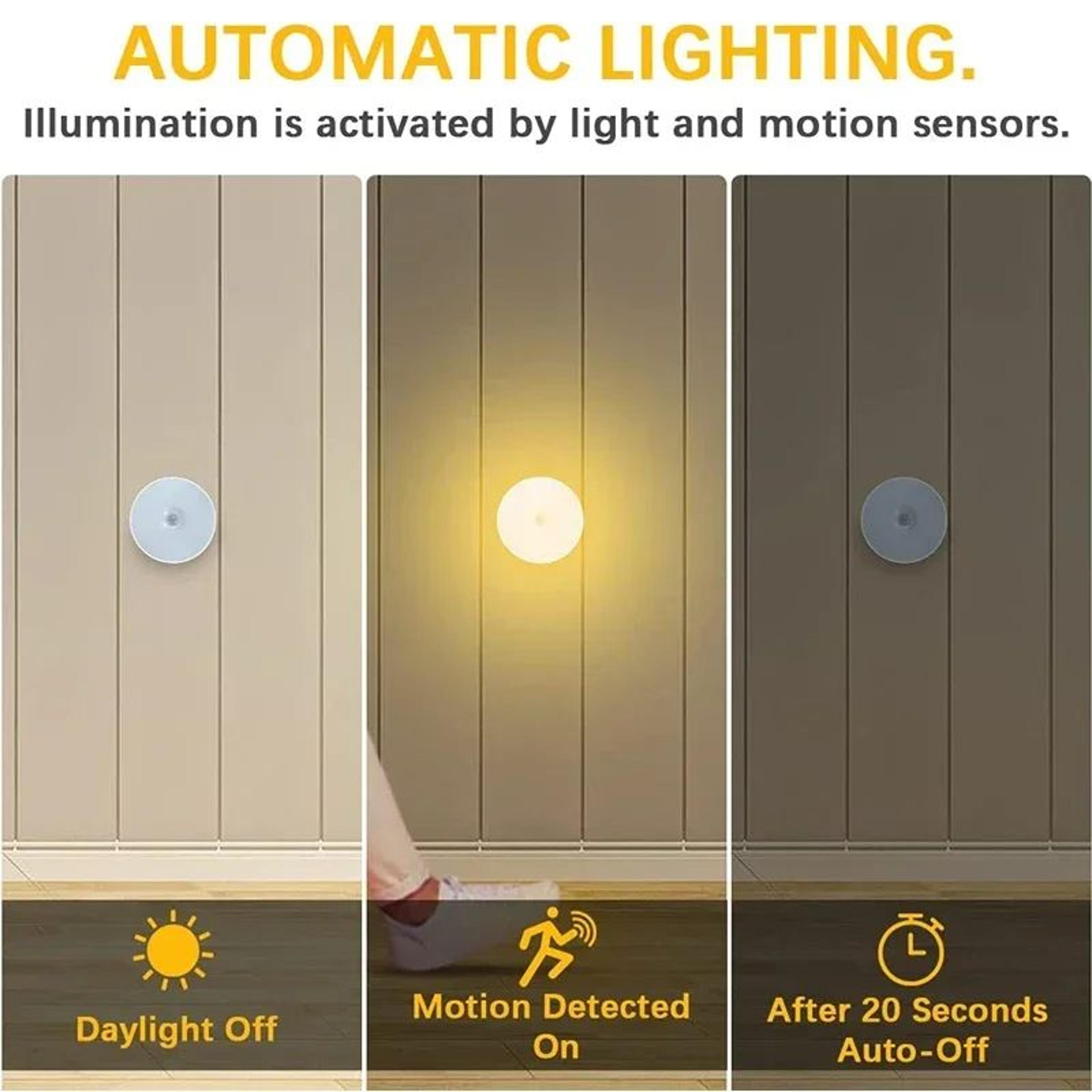Rechargeable Magnetic Motion Sensor LED Night Light 3