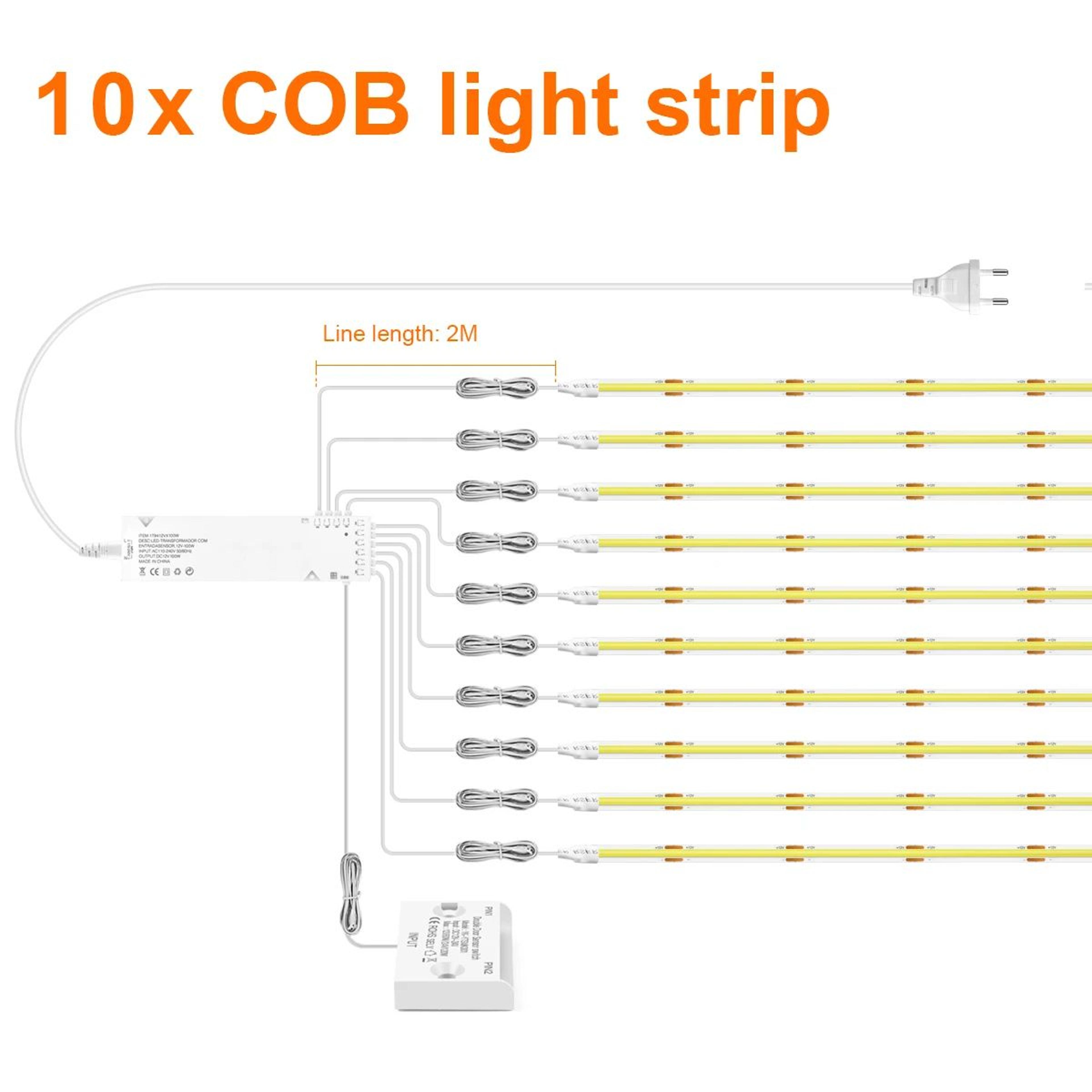 COB LED Cabinet Light With Door Sensor 12