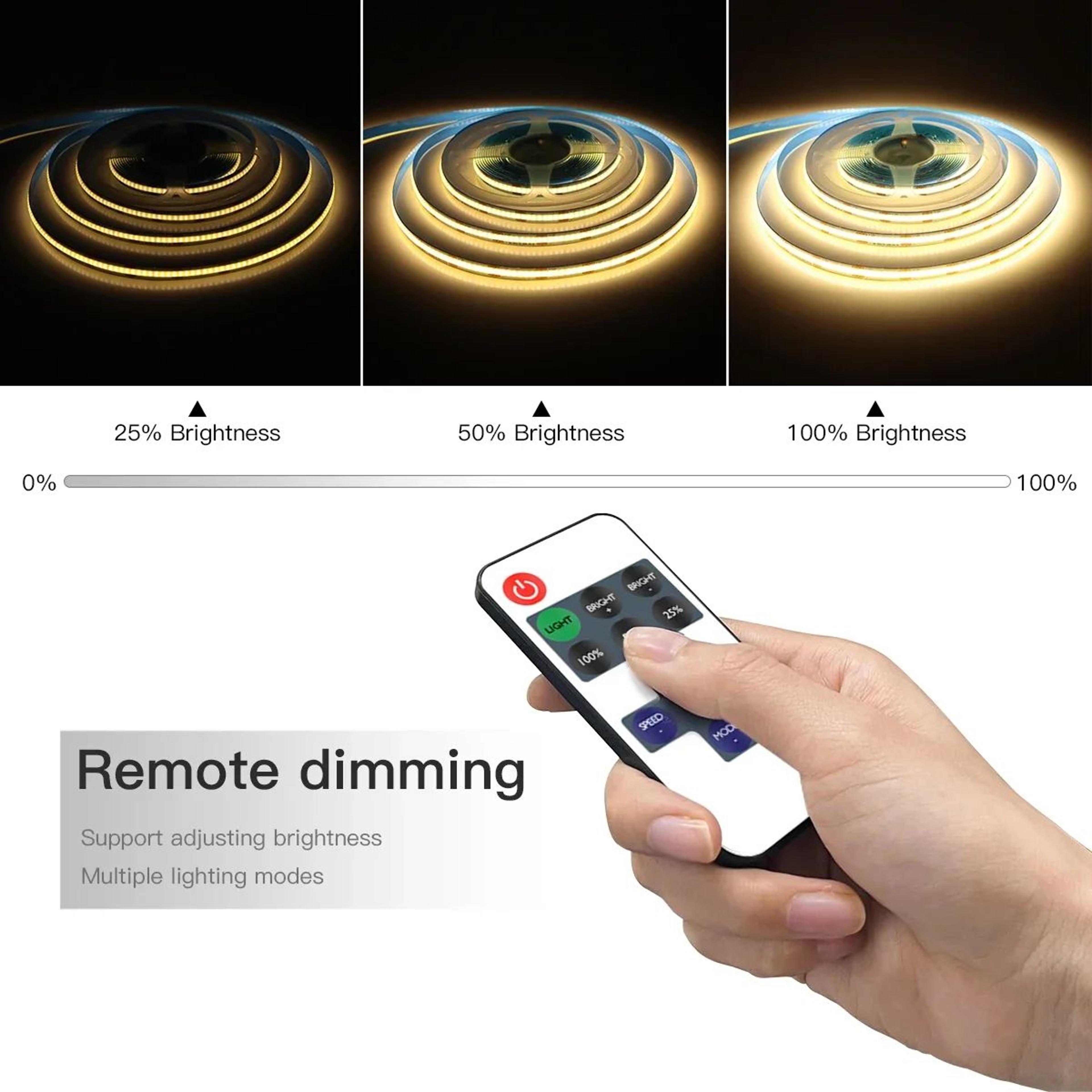 Remote Dimmable COB LED Cabinet Strip Light 1