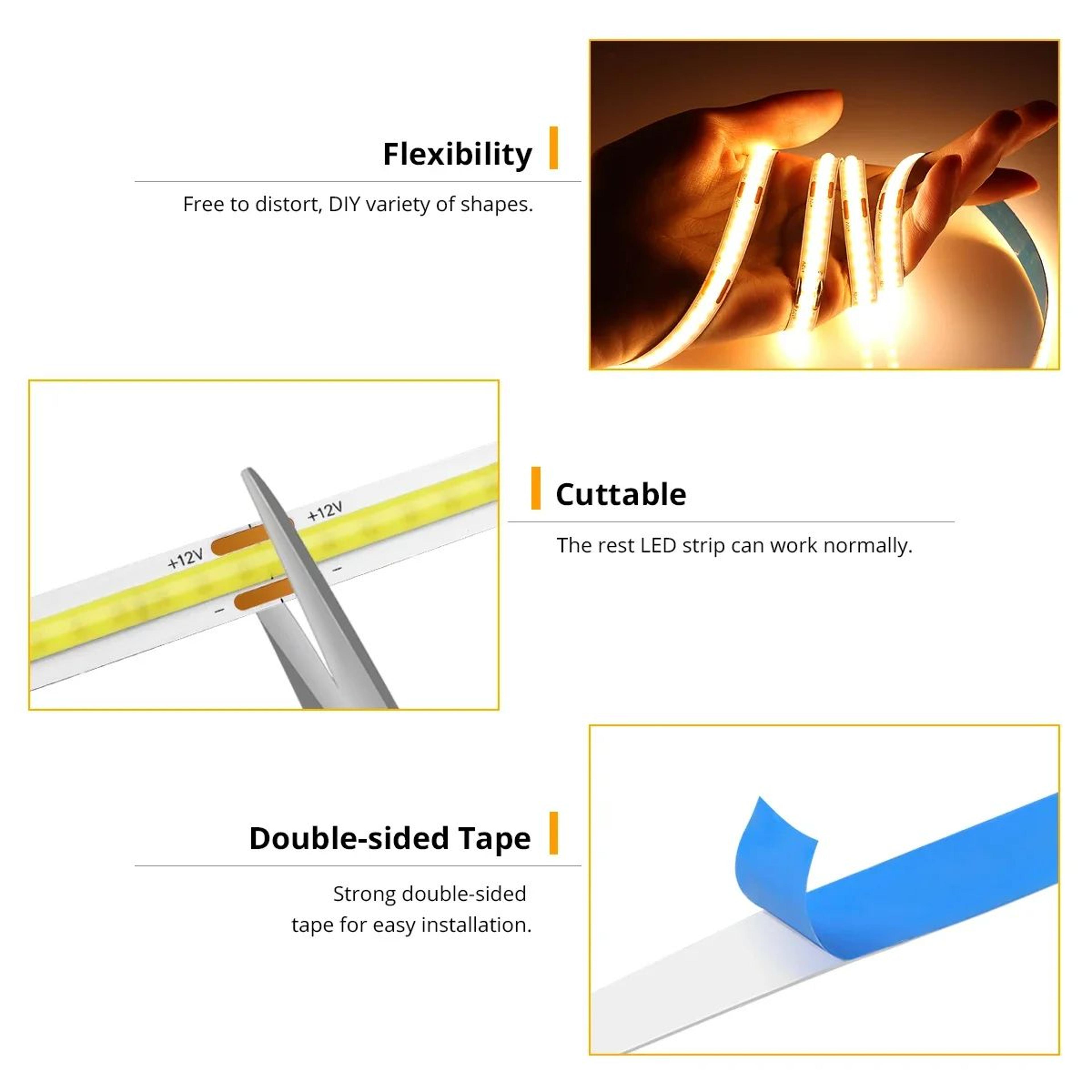 Remote Dimmable COB LED Cabinet Strip Light 3