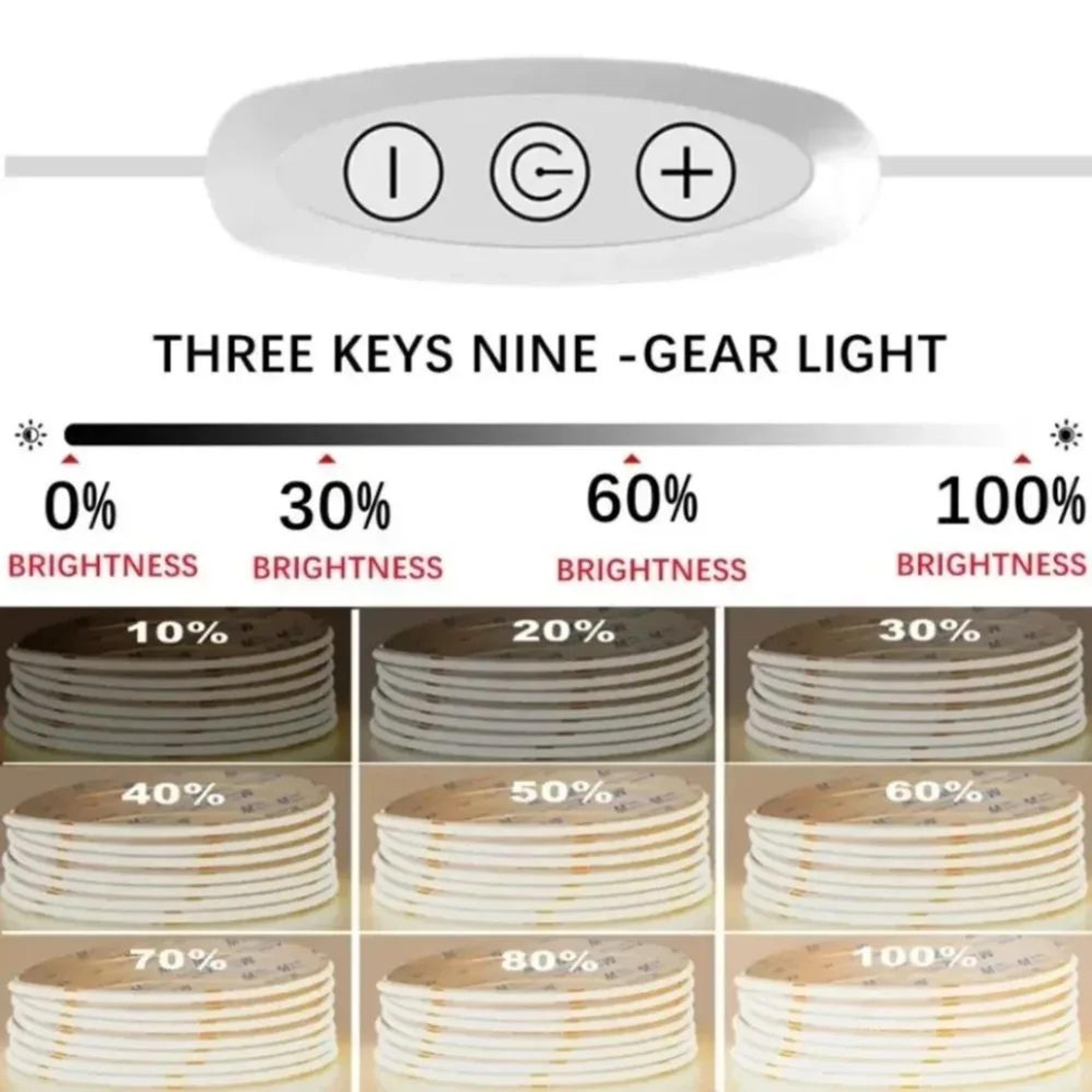 Touch Dimmable USB COB LED Rope Light 3