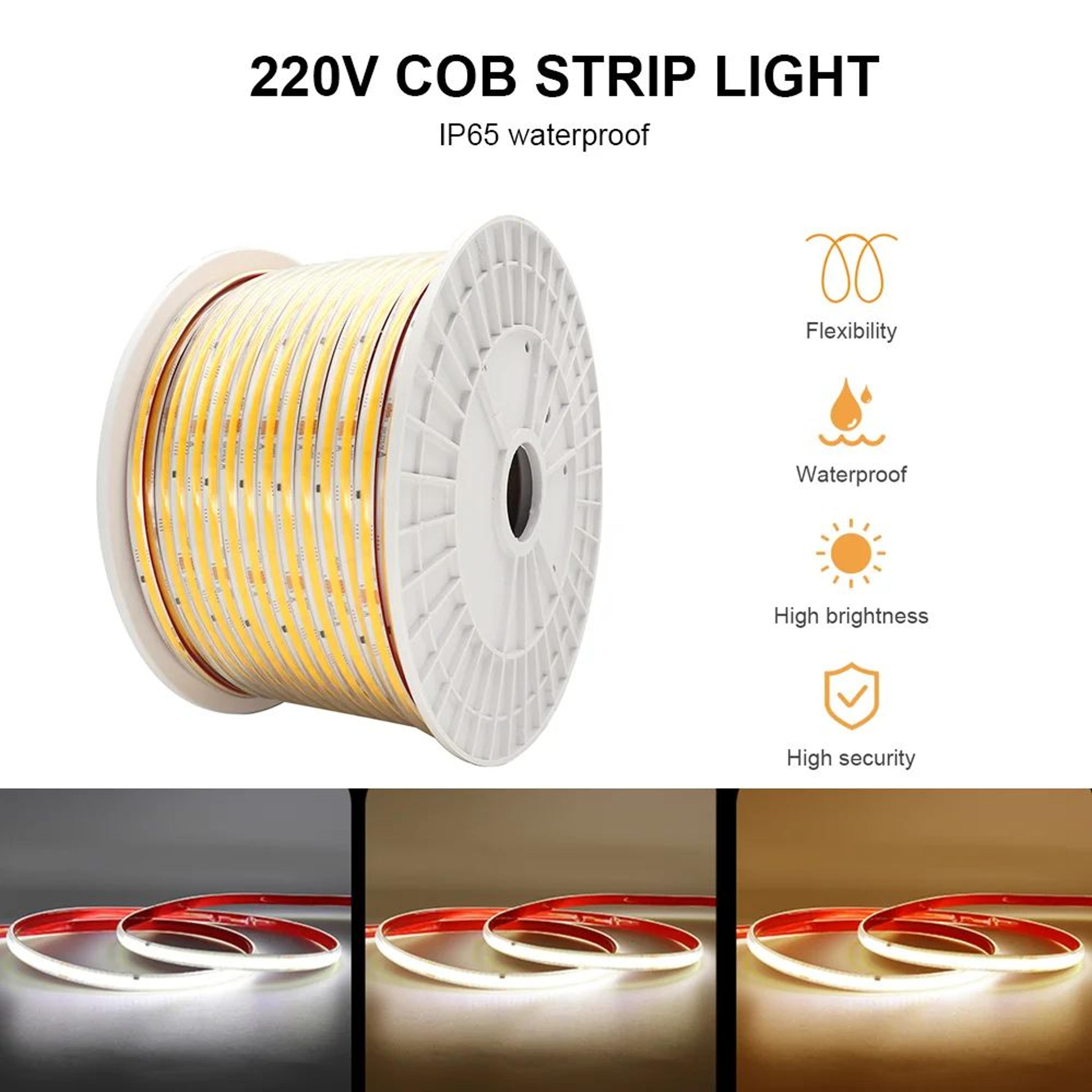 IP65 Waterproof Dimmable COB LED Strip Light 0