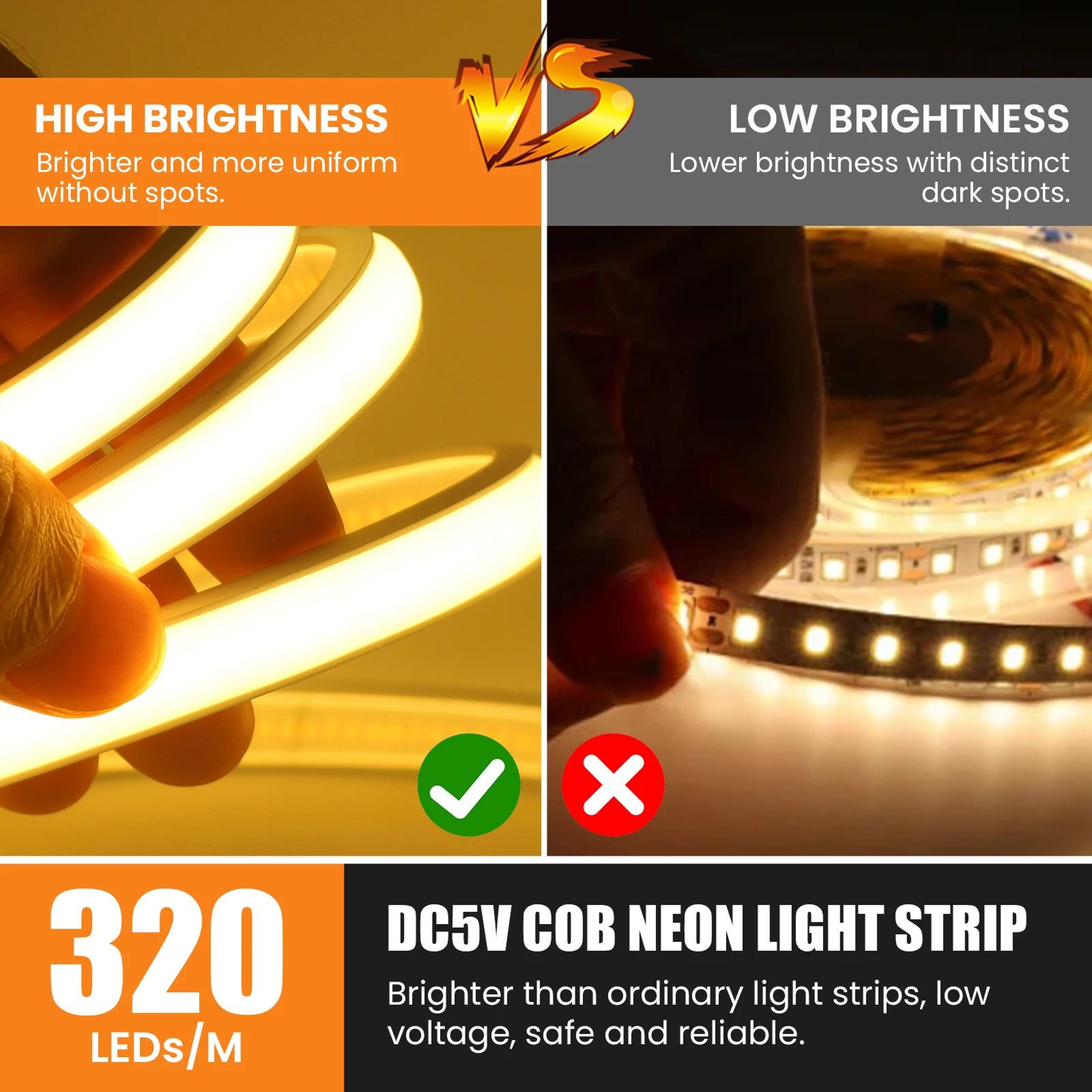 Touch Dimmable COB LED Neon Strip Light 1