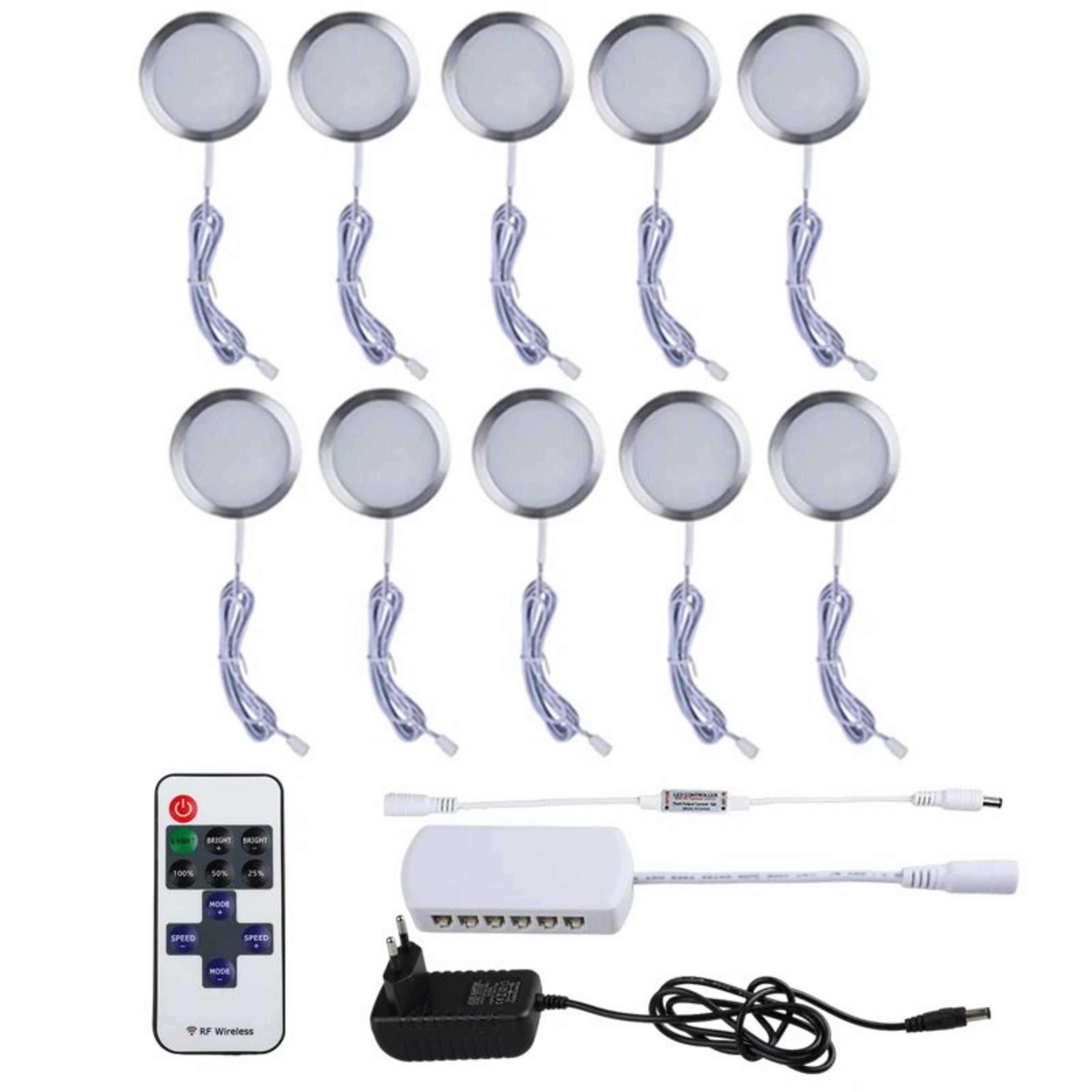 12V Remote Control LED Cabinet Puck Lights 12