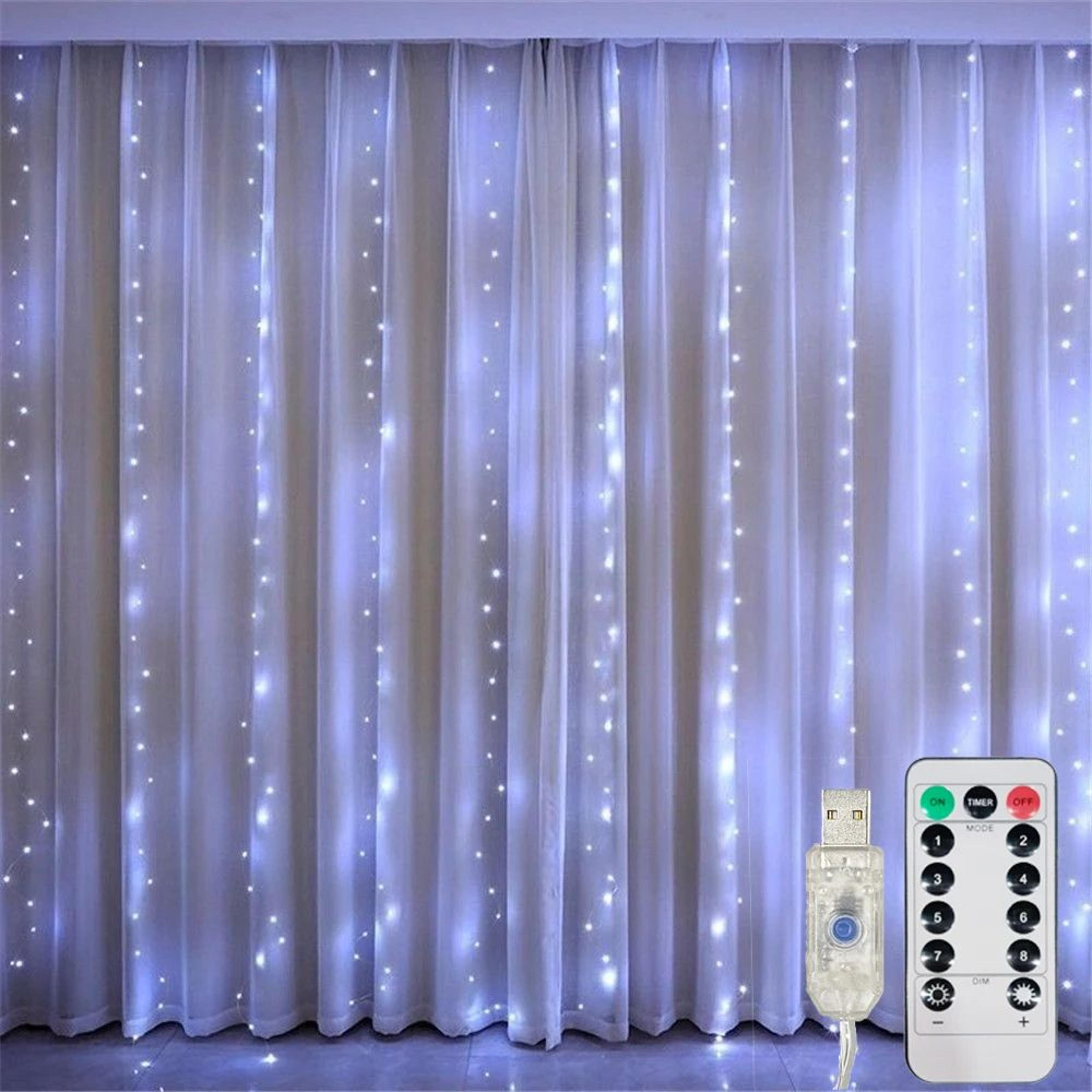 Waterproof Remote USB Curtain String Lights 3