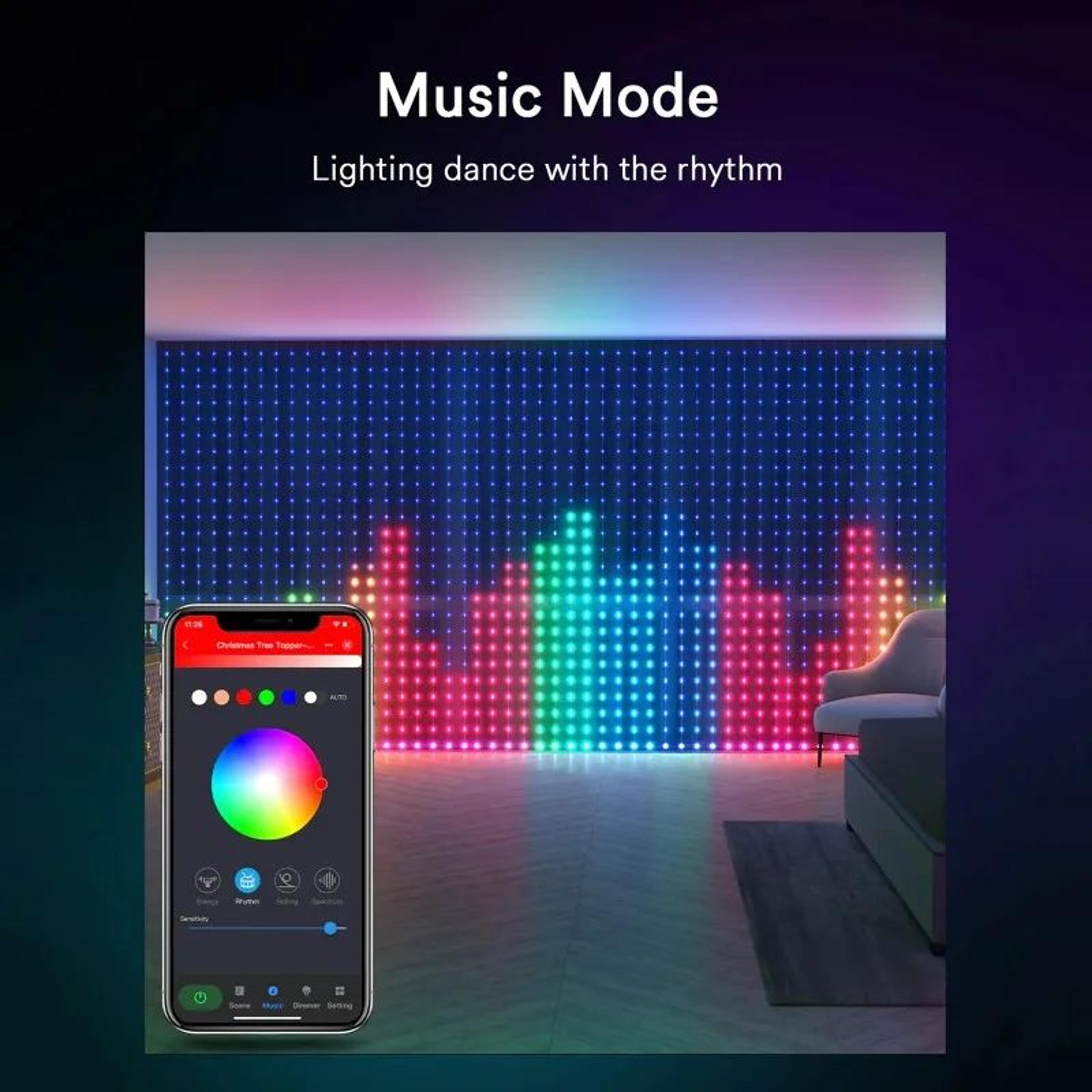 Dynamic RGB Pixel Curtain Lights 2