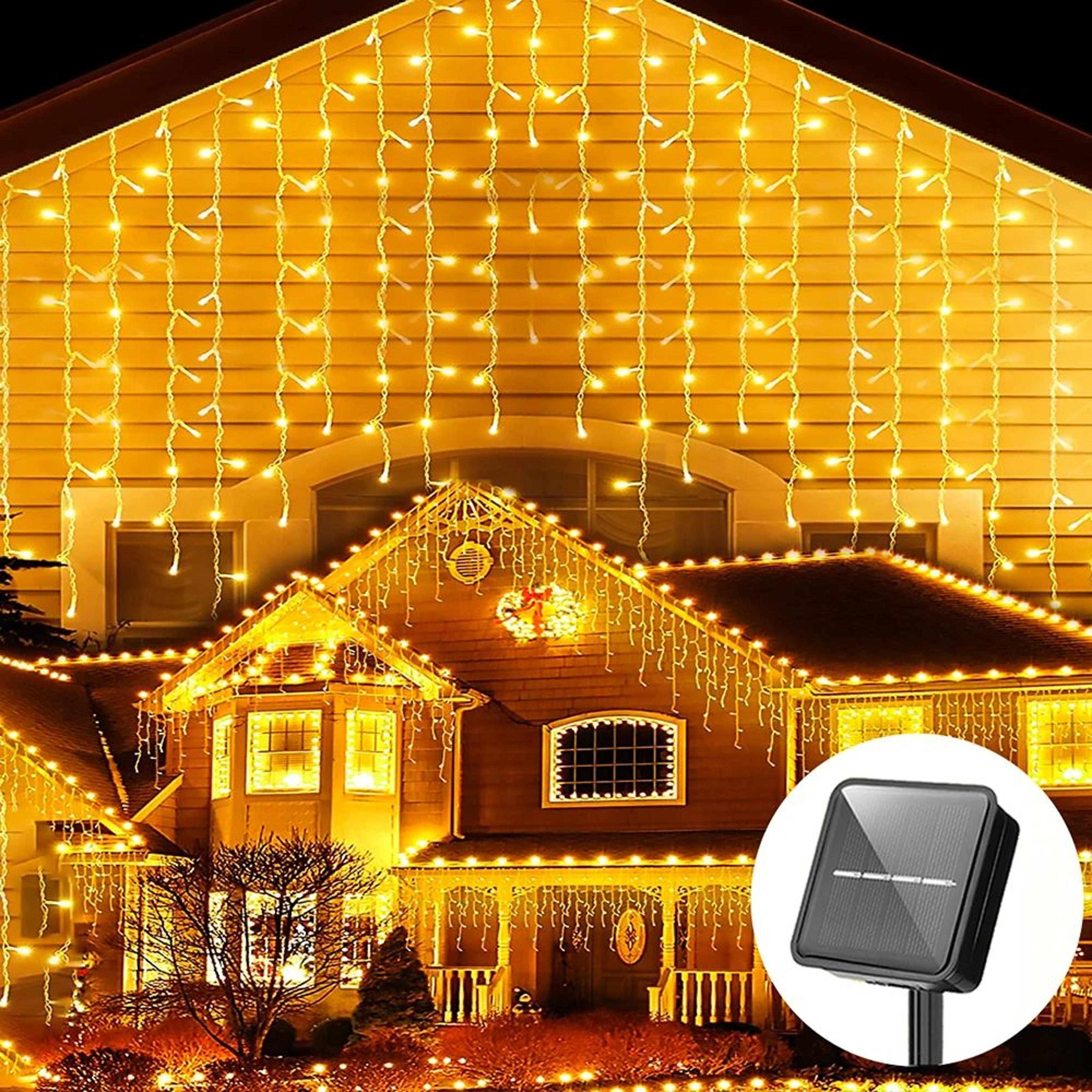 Solar LED Icicle Lights With 8 Lighting Modes 7