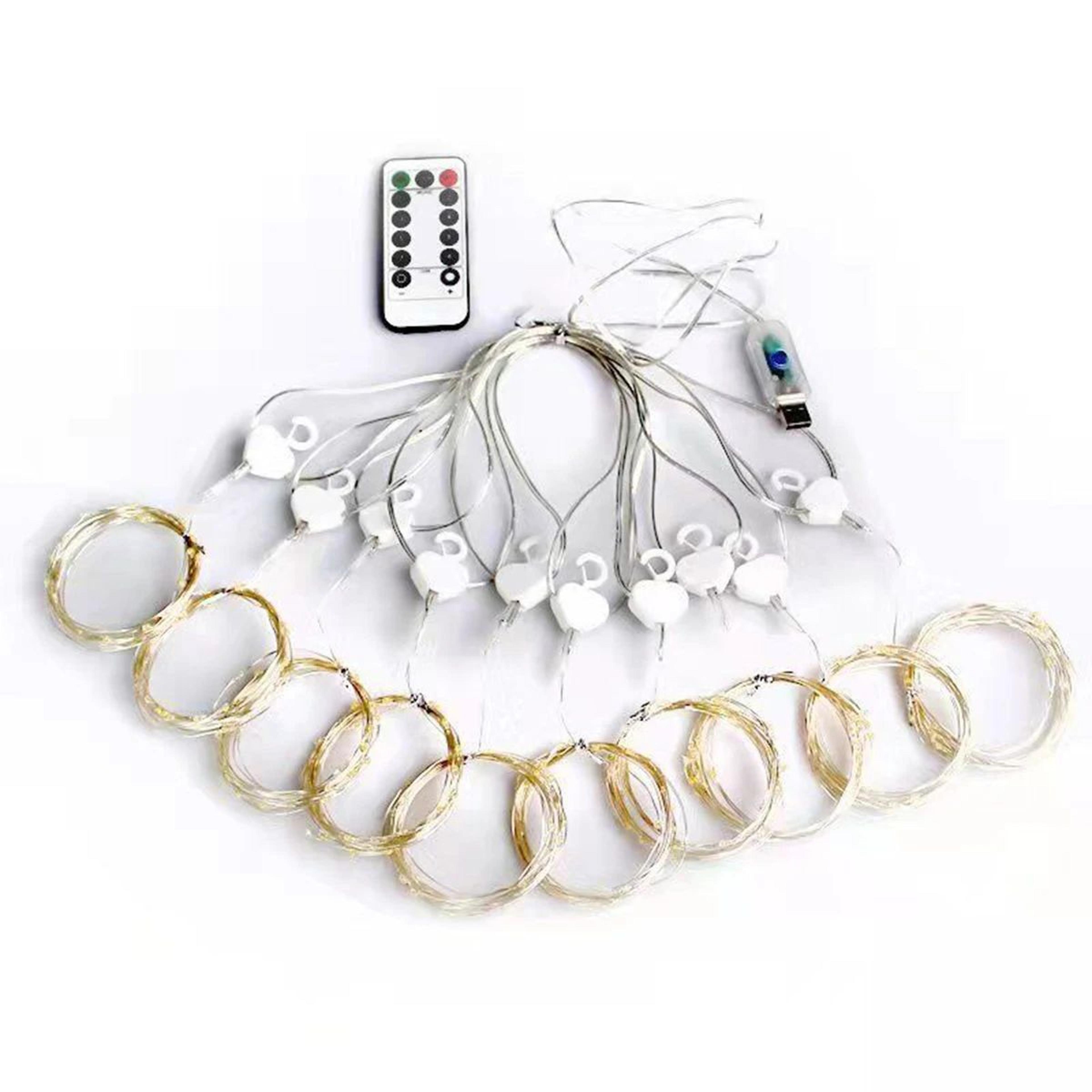 Copper Wire LED Curtain Lights With Remote 5