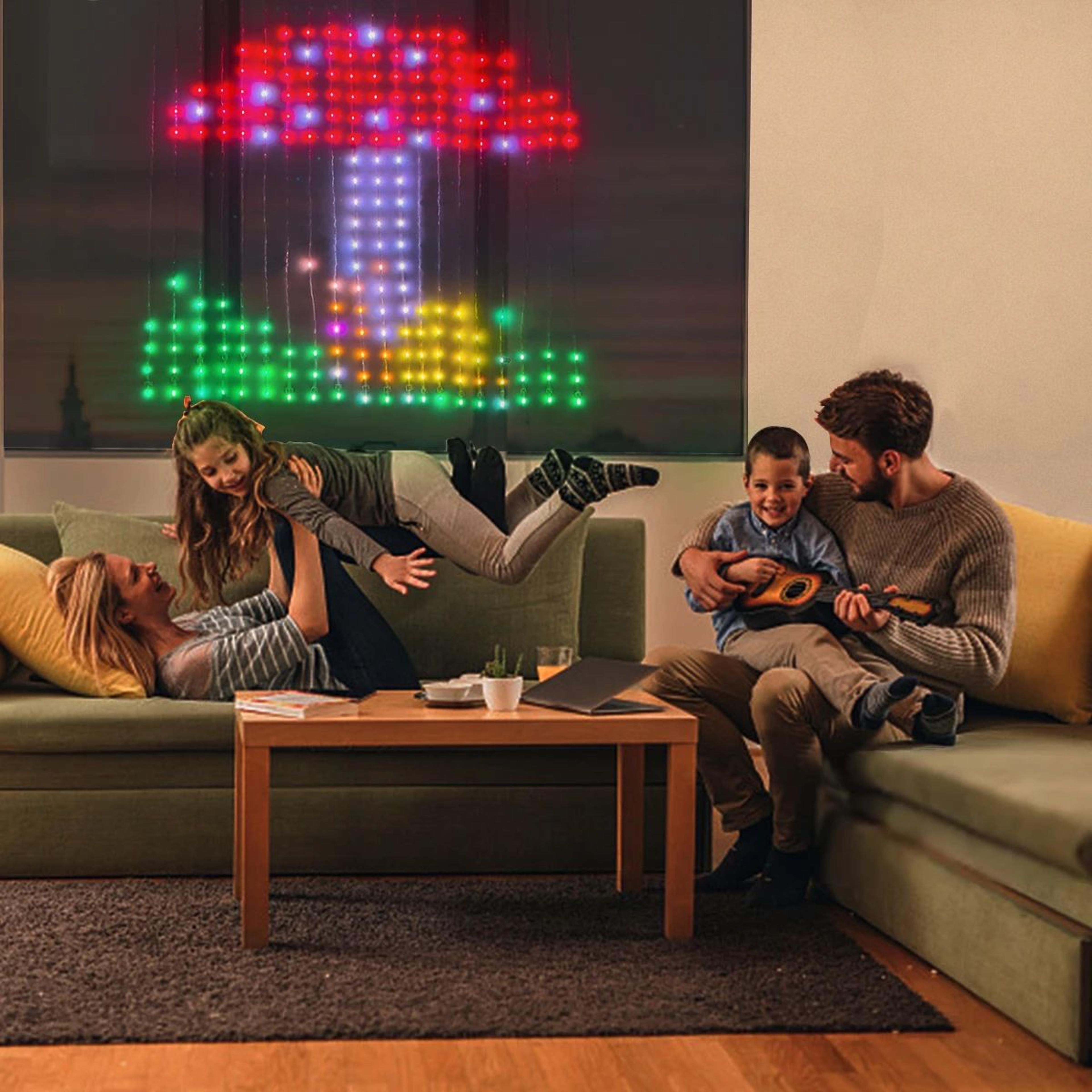 RGB LED Curtain Lights With IR Remote 5