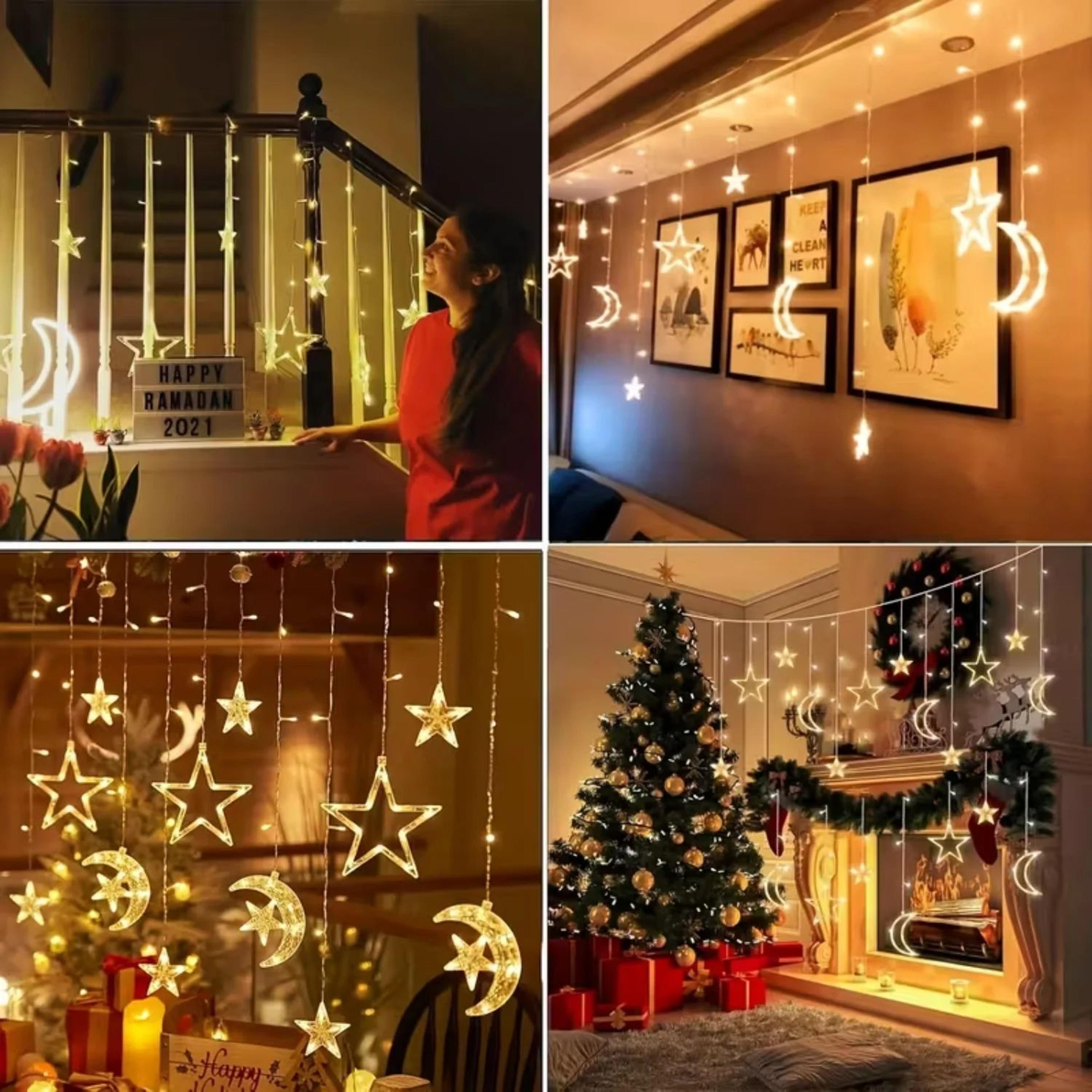Battery Powered Moon And Star Fairy Lights 5