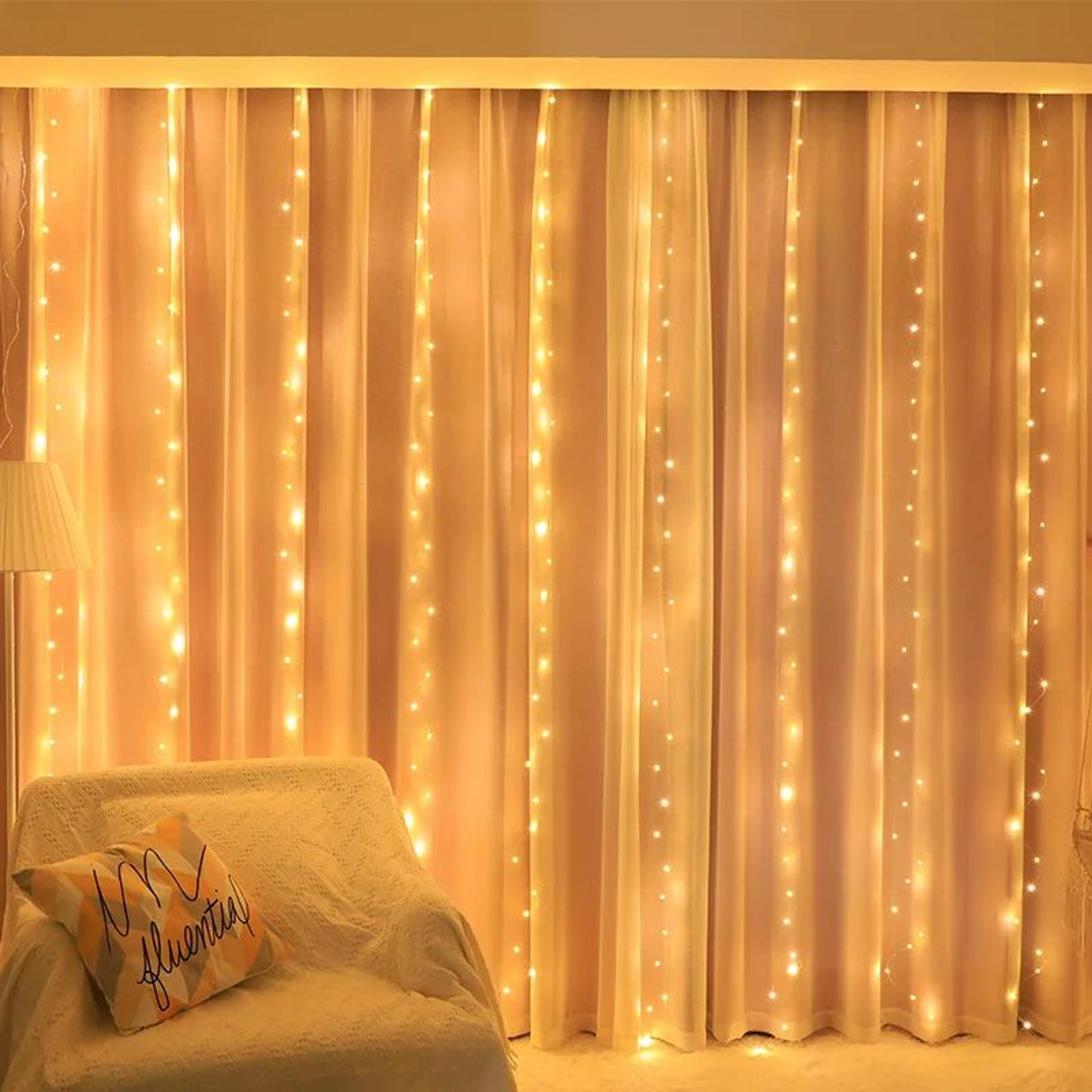 Remote USB Cascading Curtain Lights 10