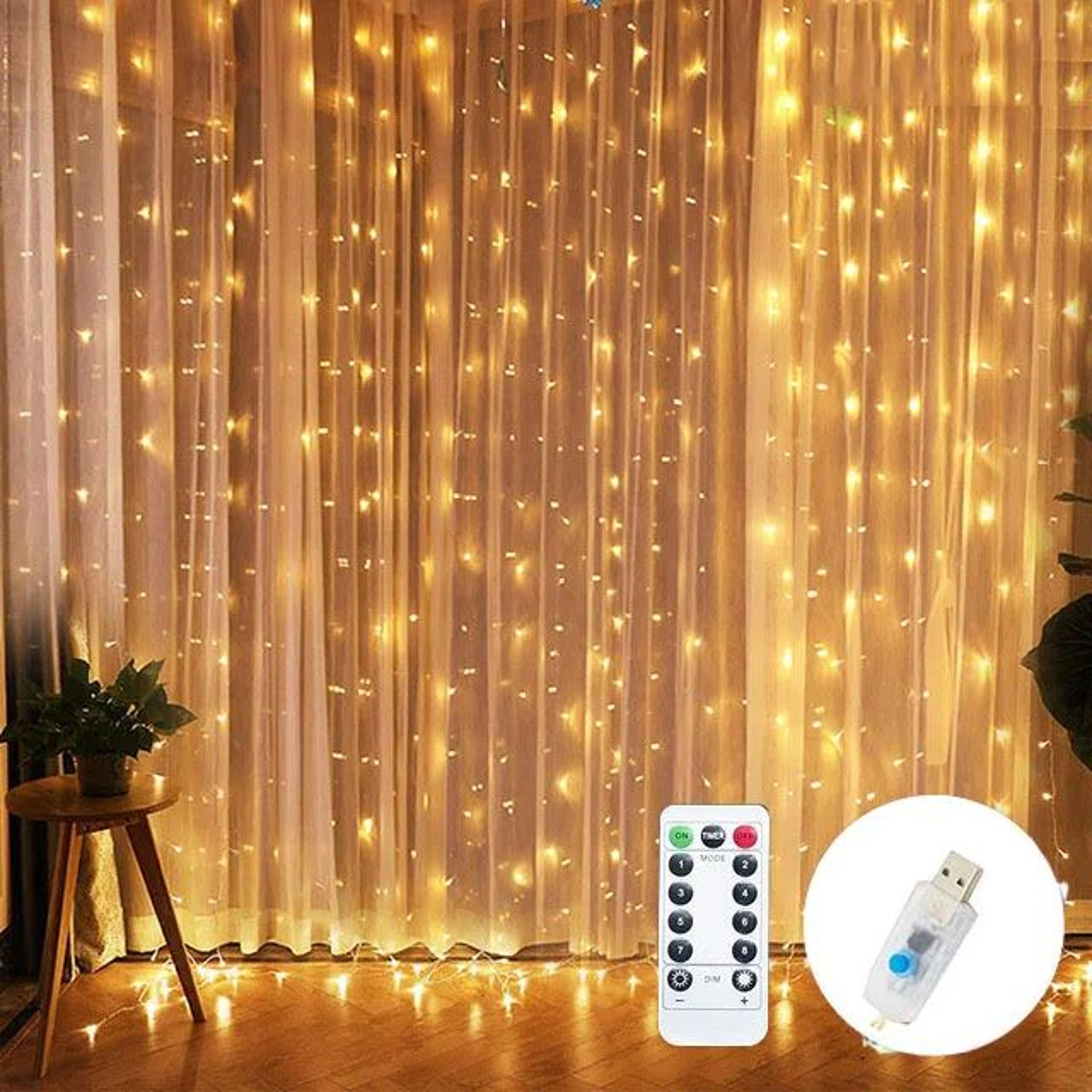 Dimmable USB Garland Curtain Lights 8