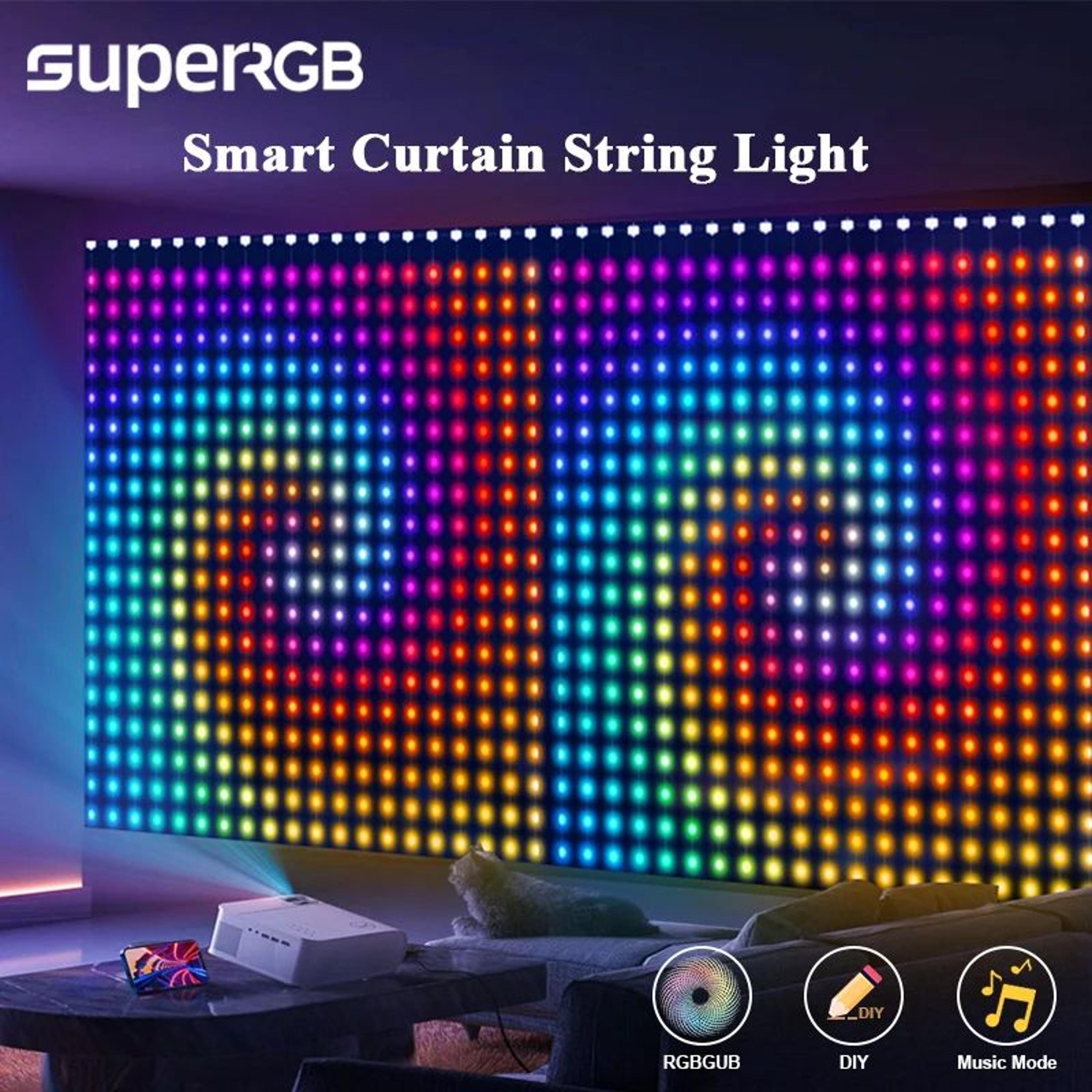 dual smart rgb curtain lights