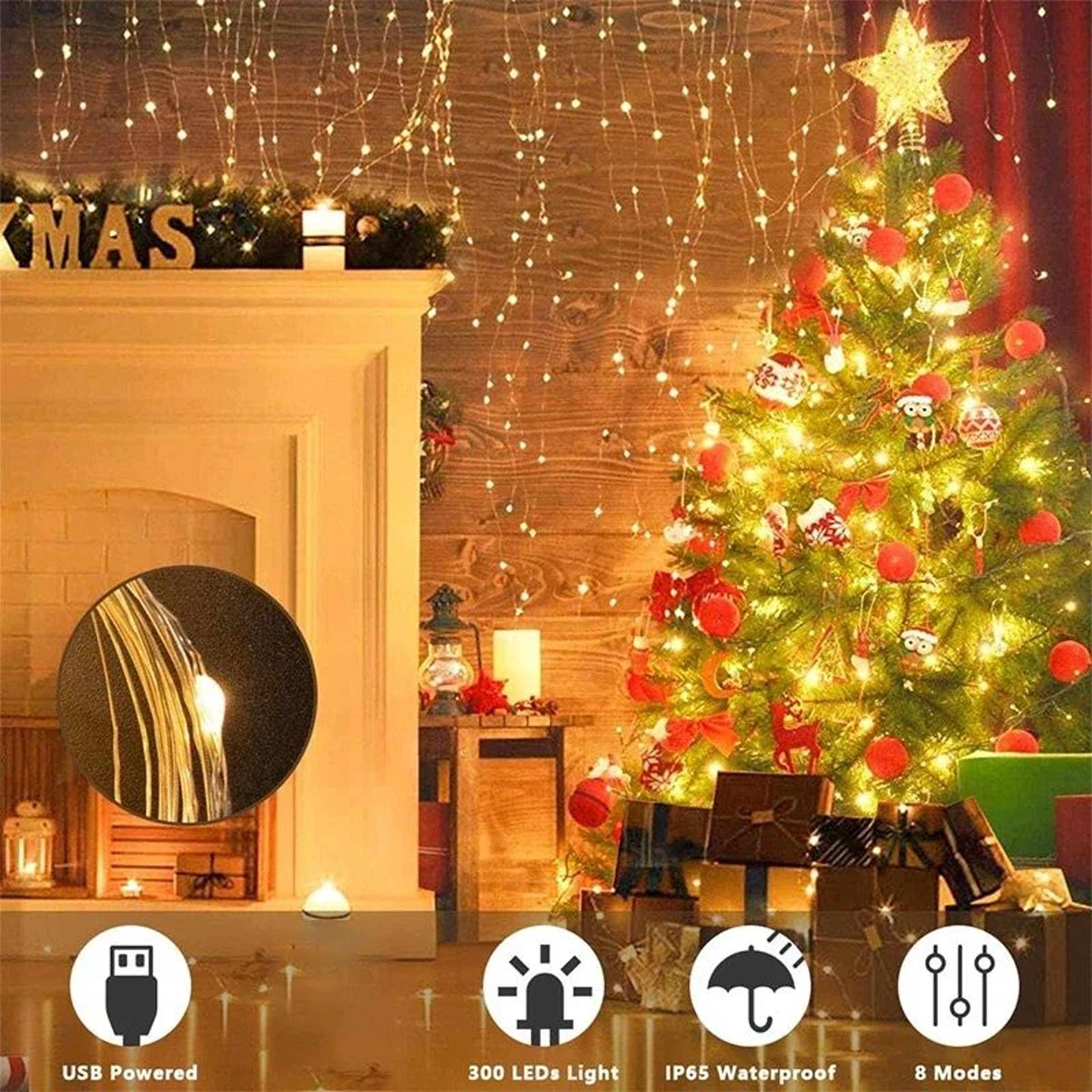 USB Cascading Fairy Curtain Lights 1