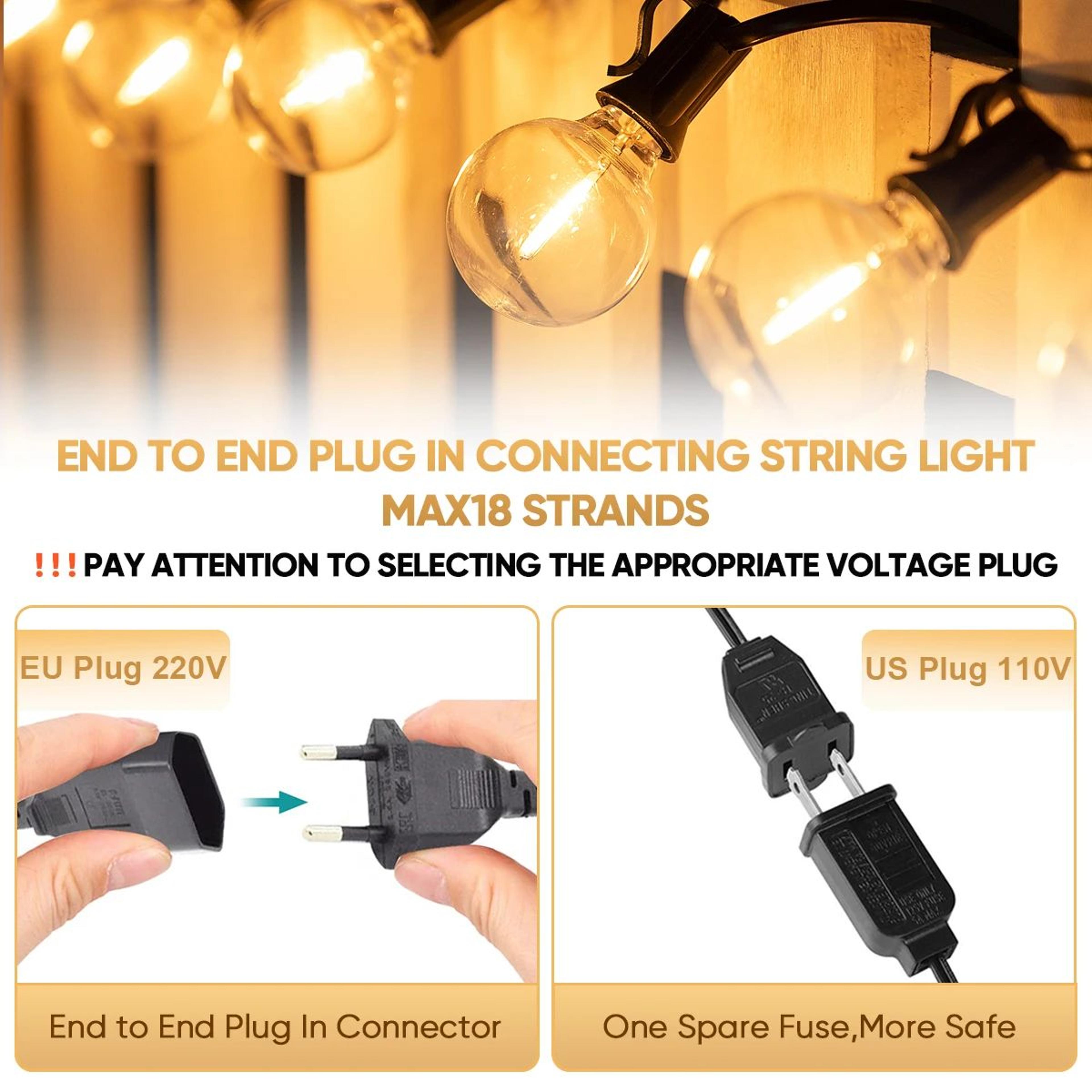 Shatterproof G40 Outdoor Festoon String Lights 2
