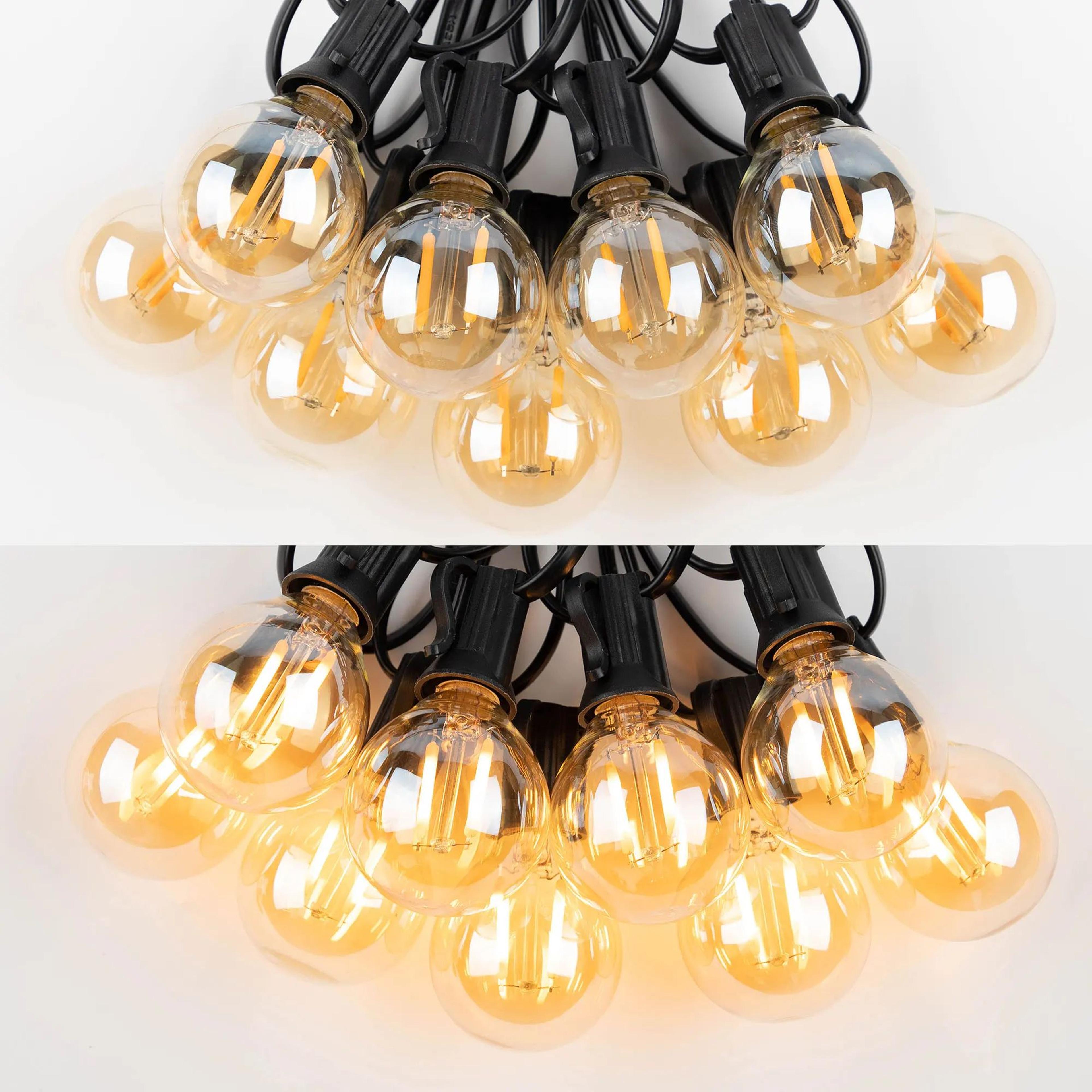 Dimmable G40 Amber Globe String Lights 2