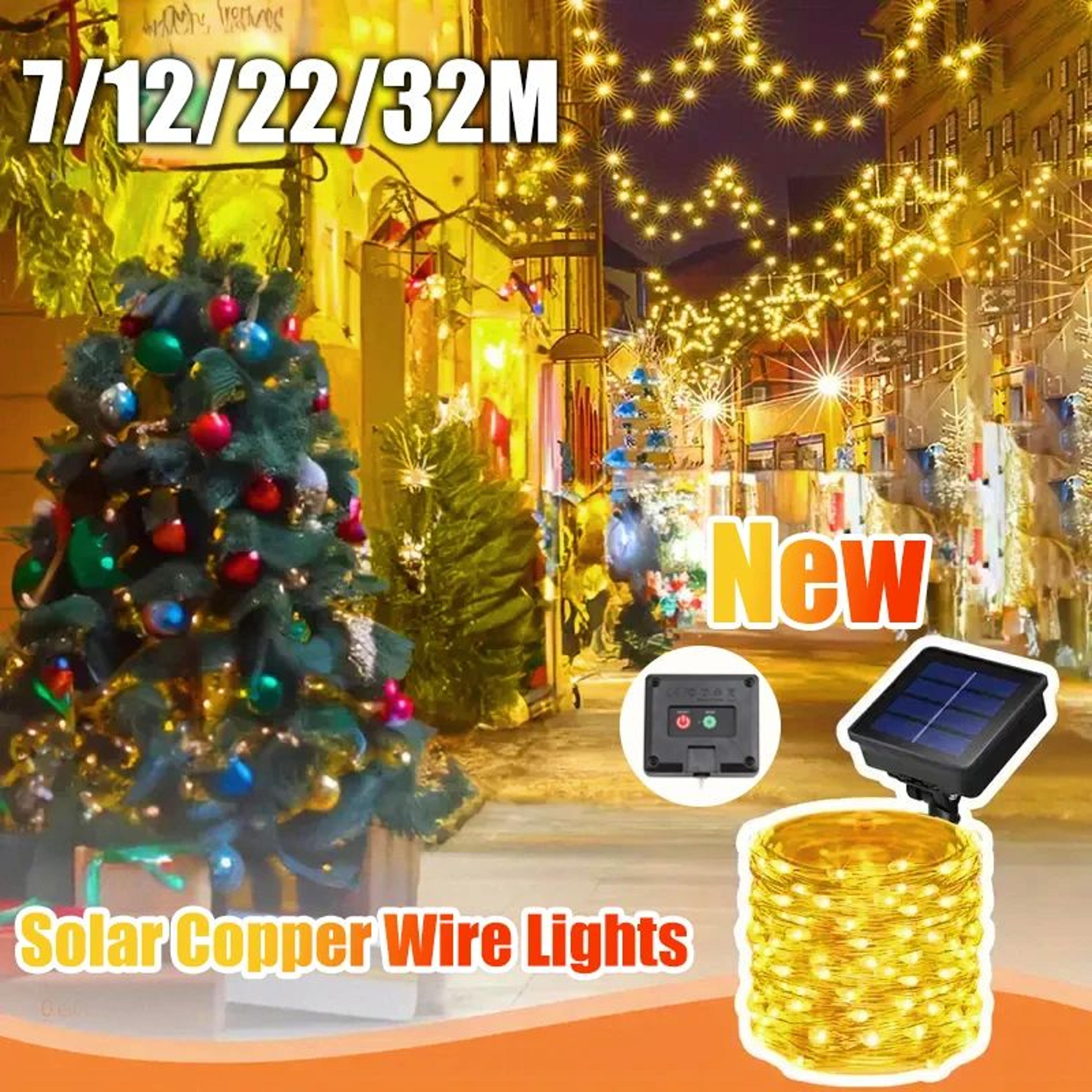 Eight Mode Solar Copper Fairy Lights 0