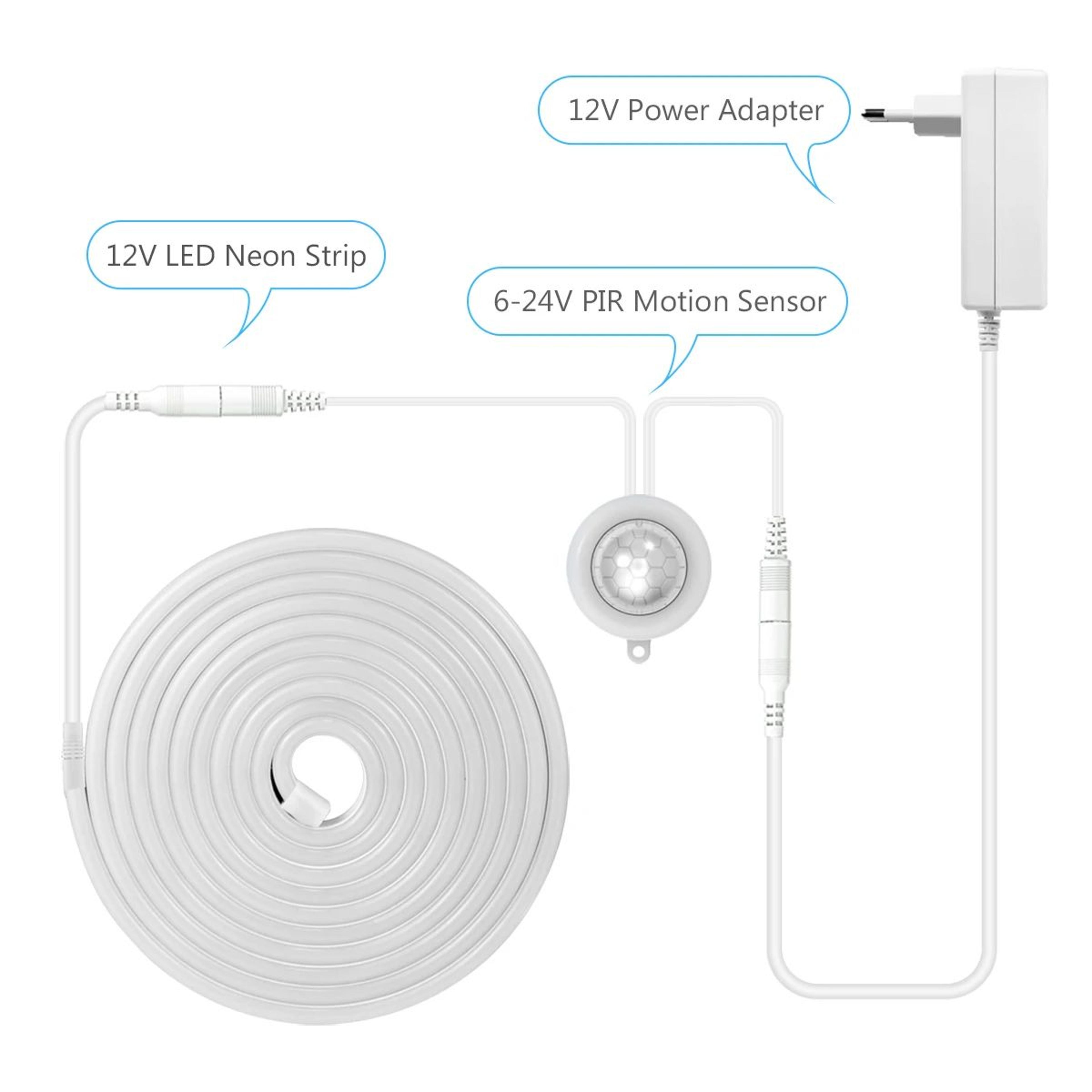Wireless PIR Motion Sensor Neon Light Strip 1