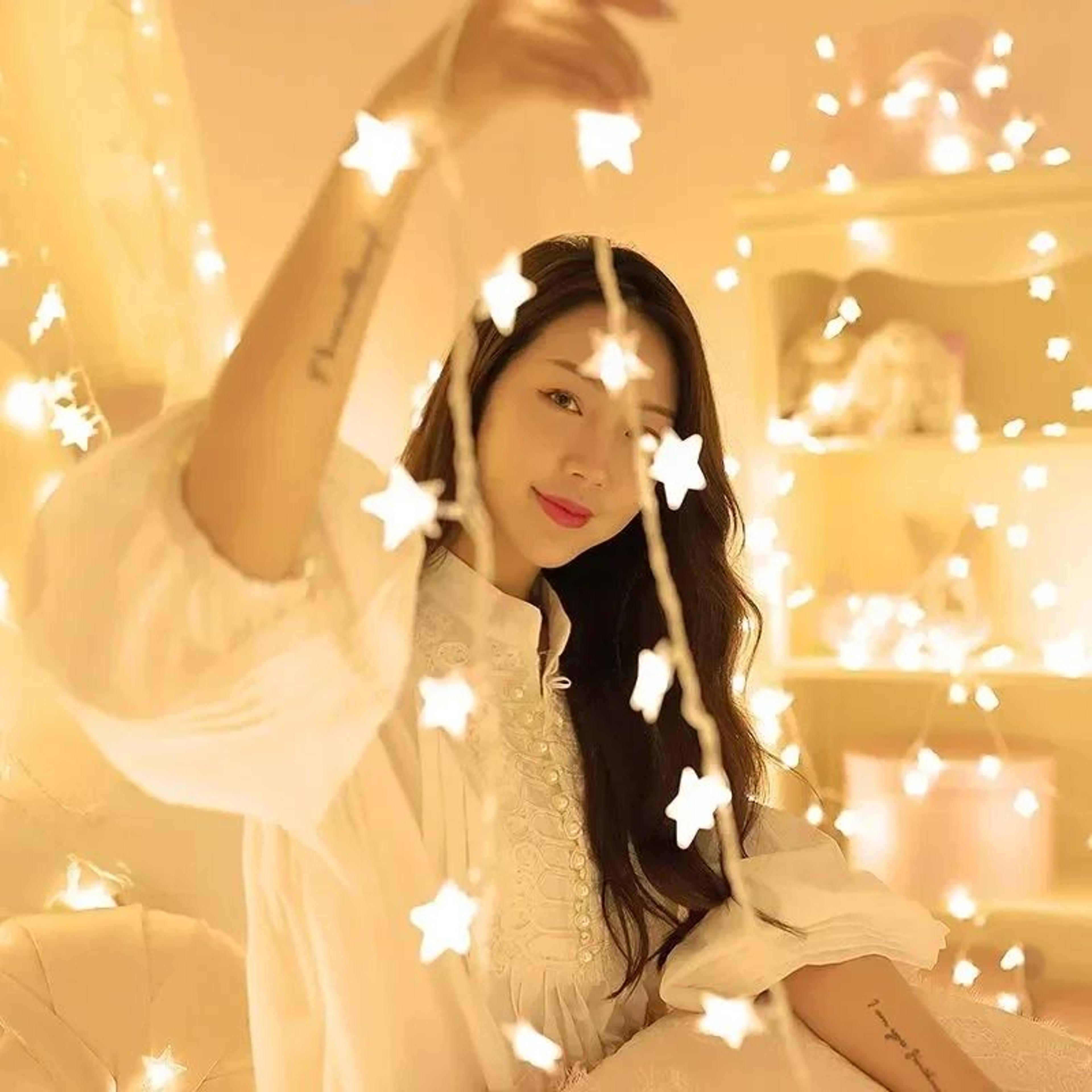 starglow battery powered star string lights