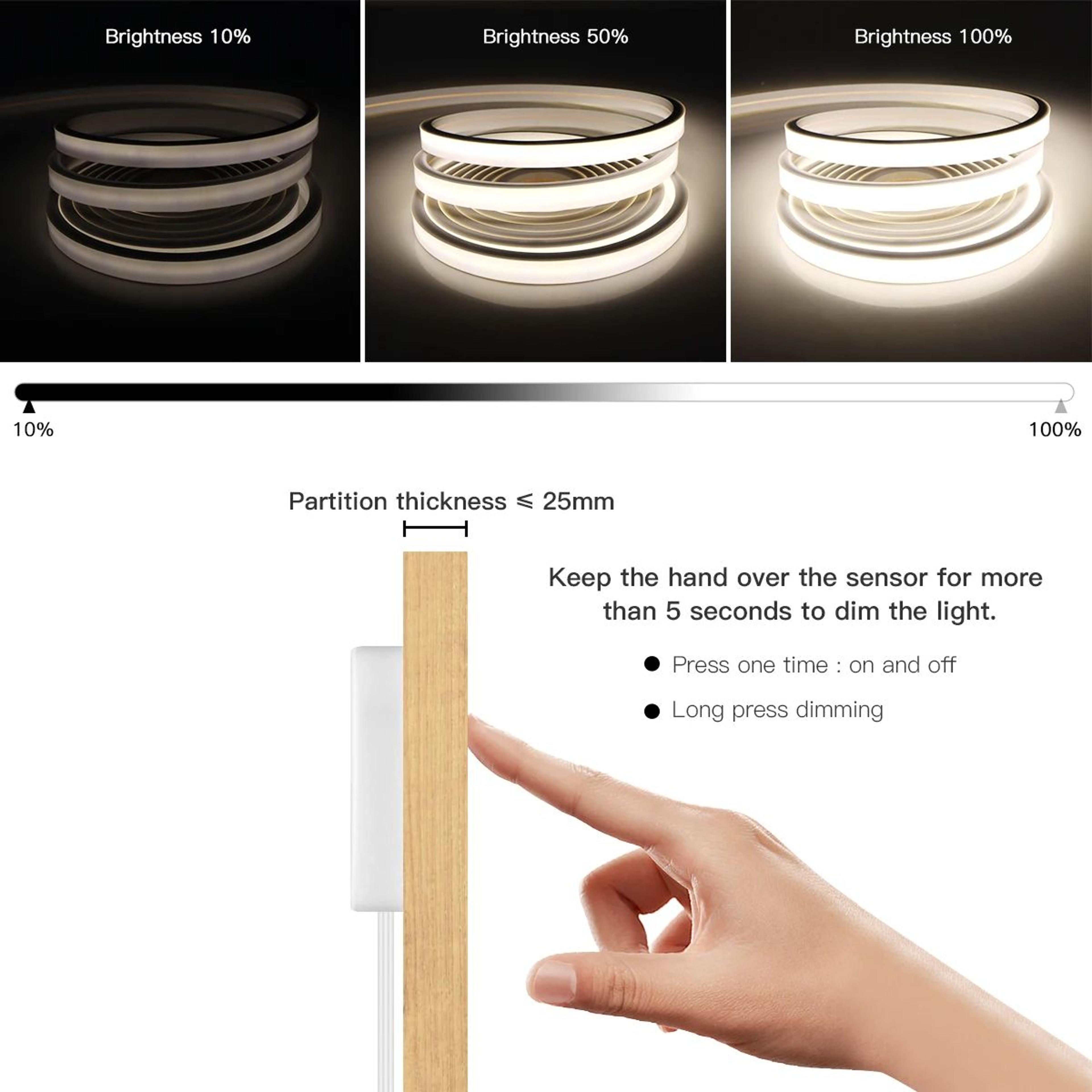 WaveGlow Touch Sensor COB LED Strip Light 2