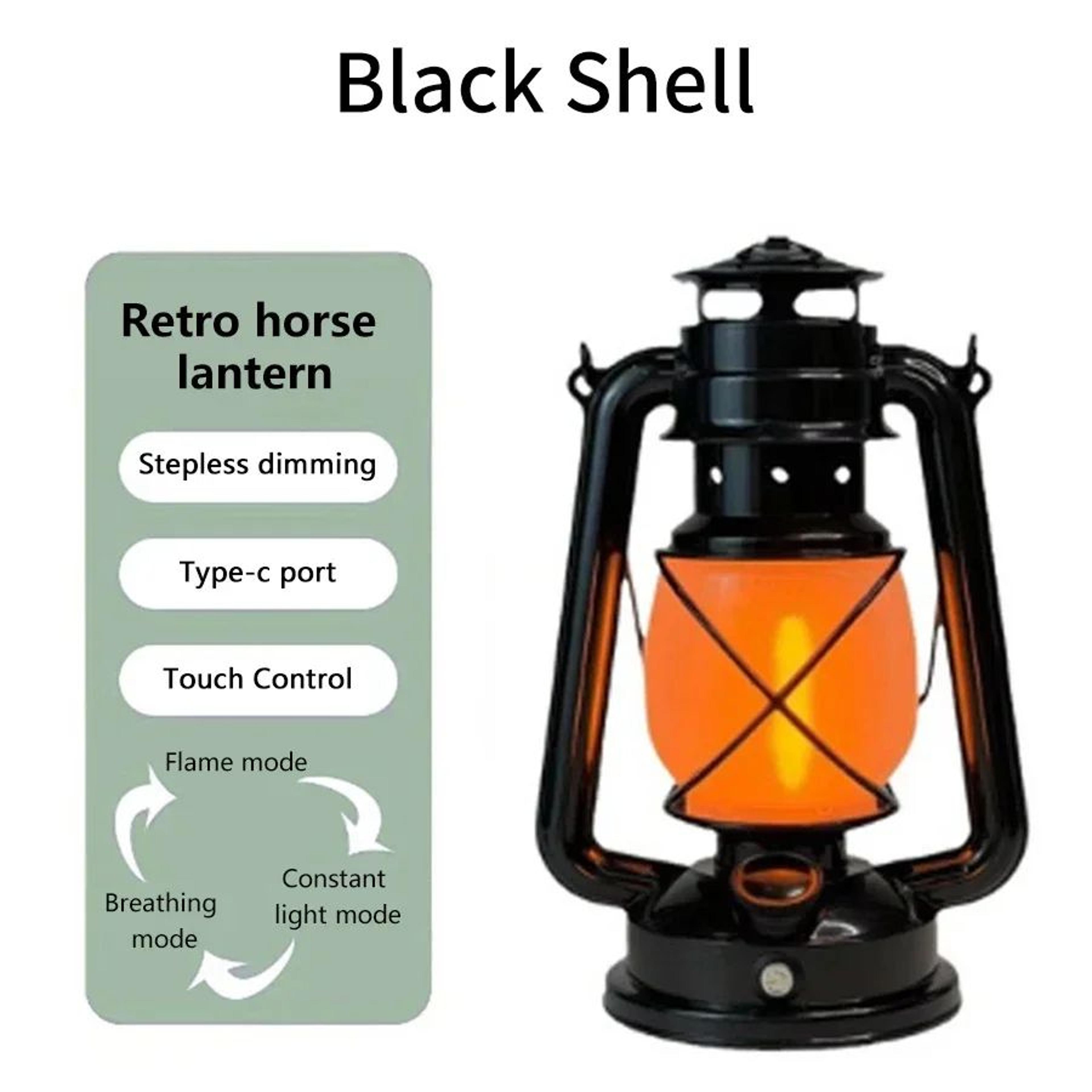 RetroGlow Rechargeable Vintage Camping Lantern 6