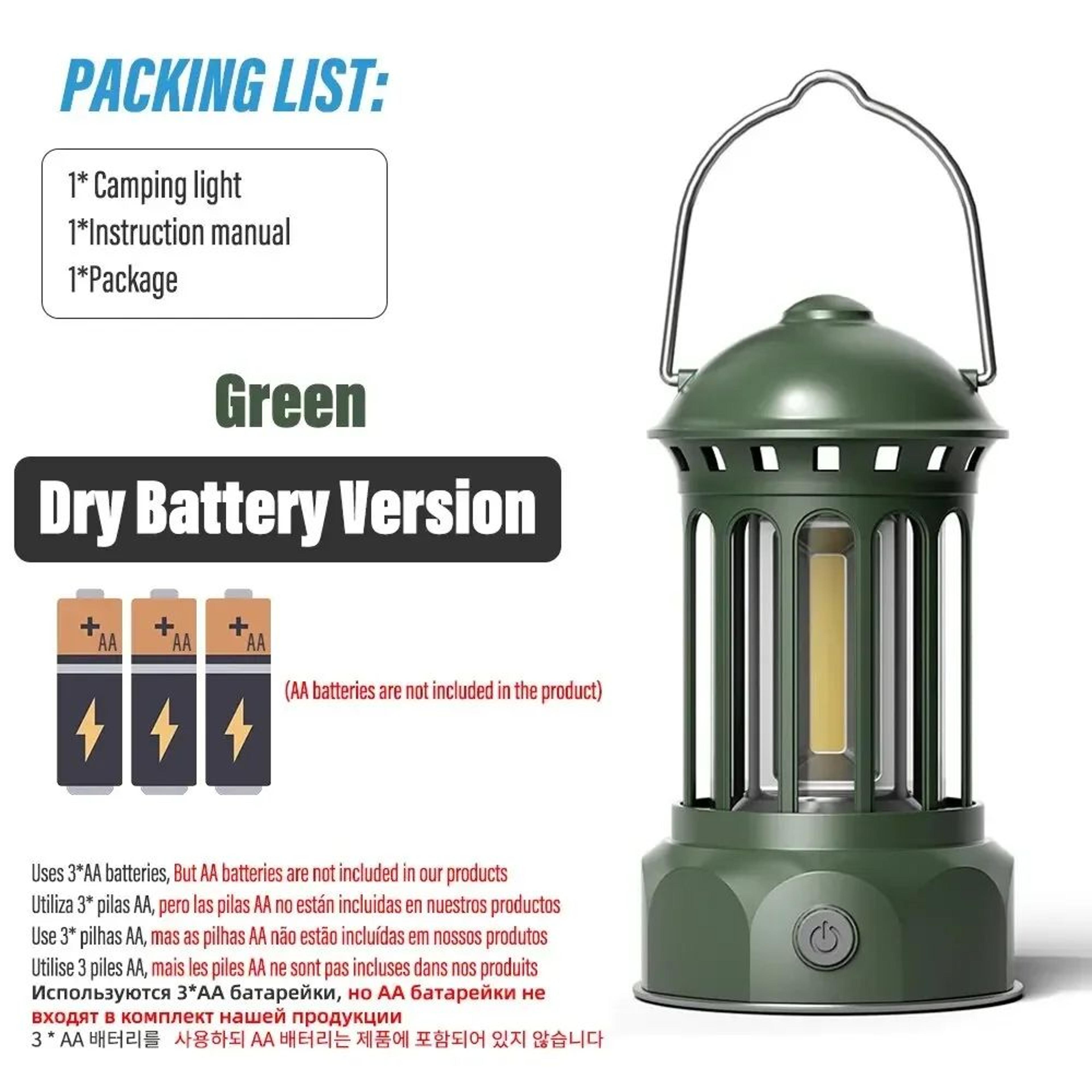 RomaGlow Rechargeable Vintage Camping Lantern 10