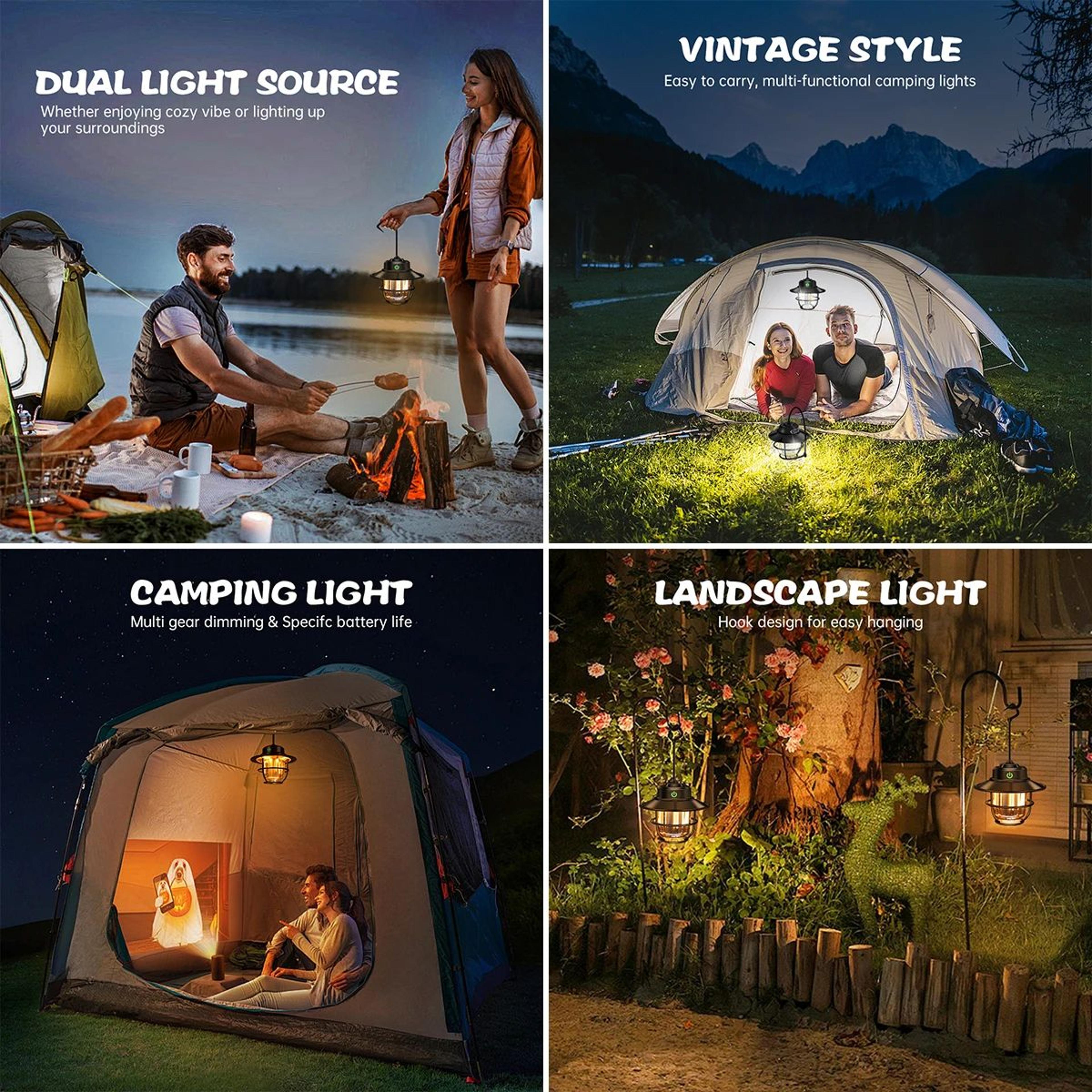 LumaCamp 4 Mode Rechargeable Dimmable Camping Lantern 5