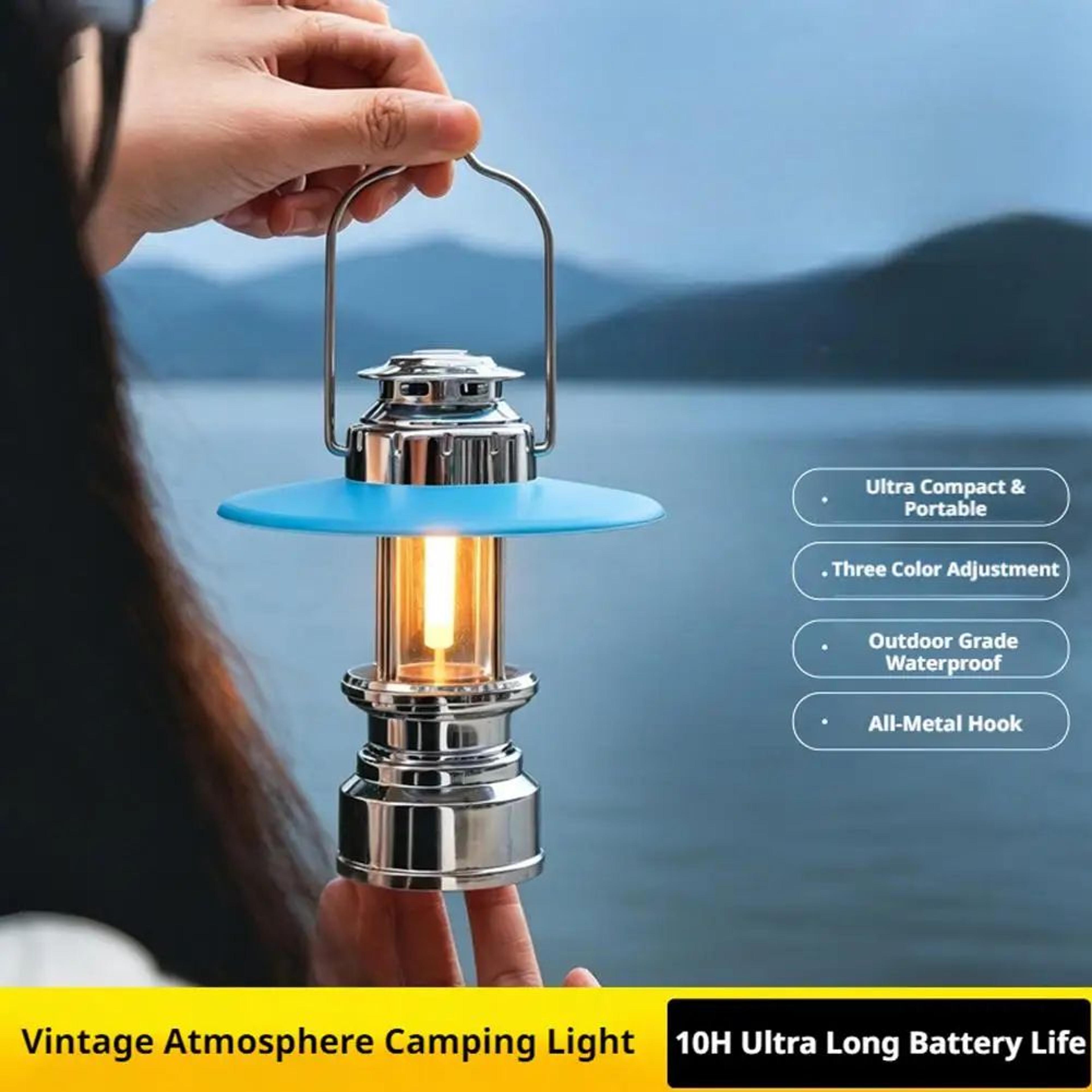 WildGlow USB Rechargeable Vintage Camping Lantern 0