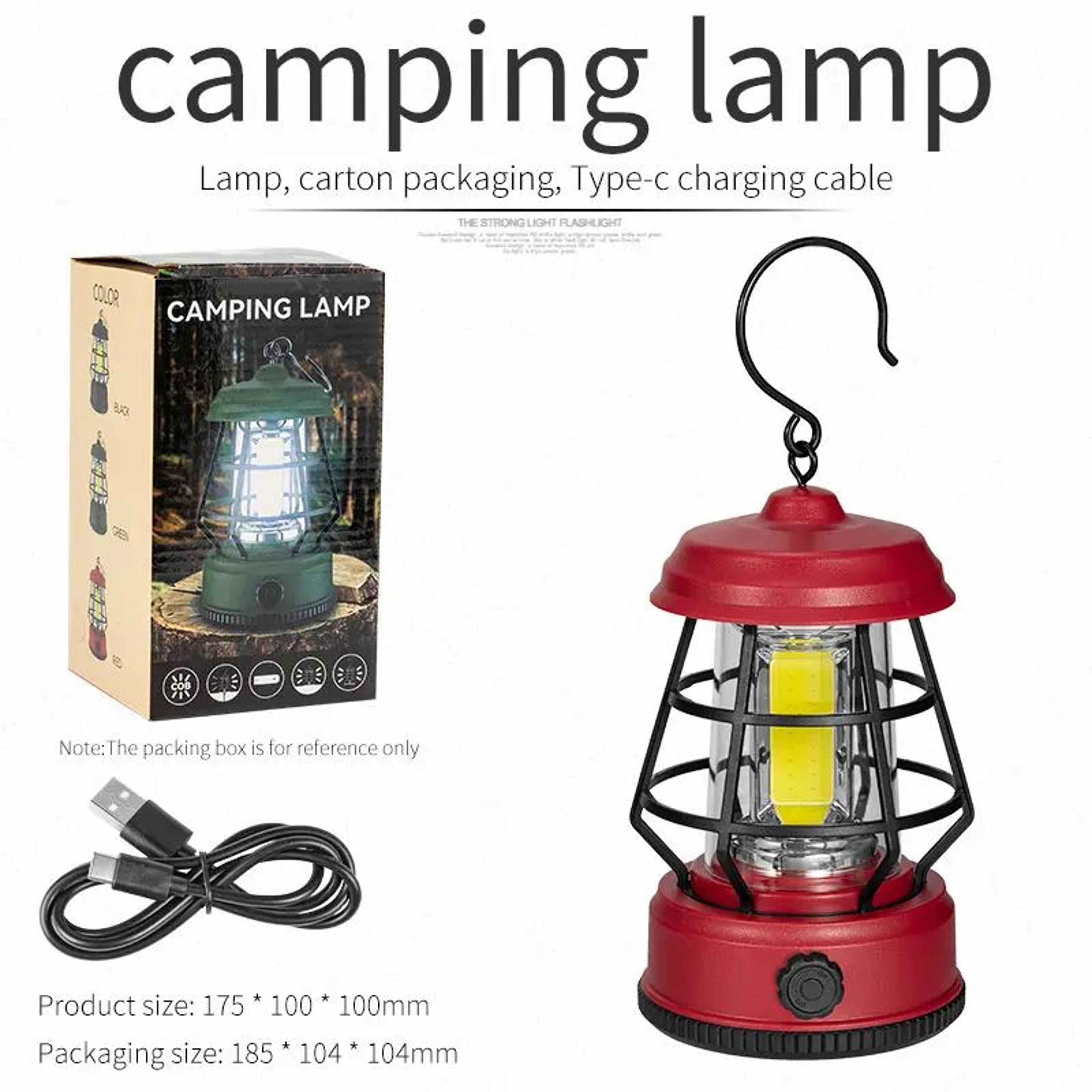 ForgeGlow Rechargeable Dimmable COB Camping Lantern 8