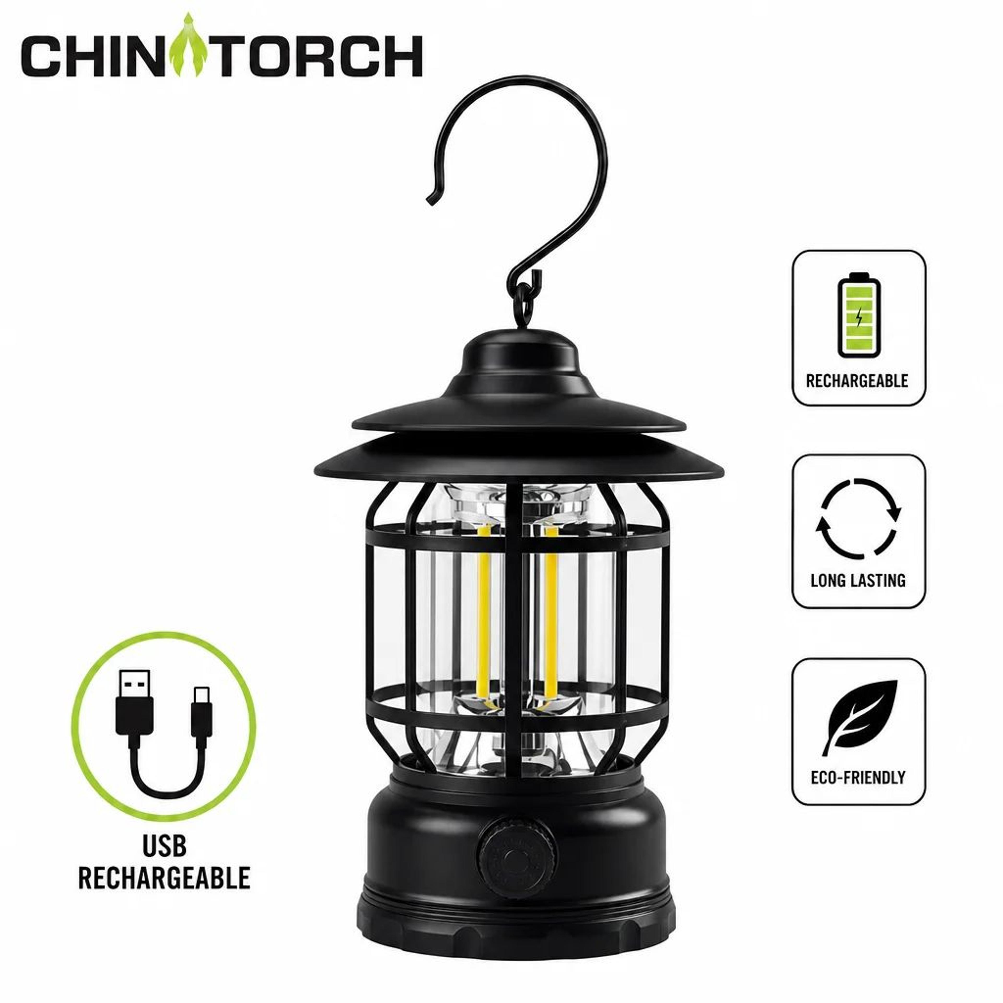 TrailHaven 200LM Type C Rechargeable Dimmable Camping Lantern 6