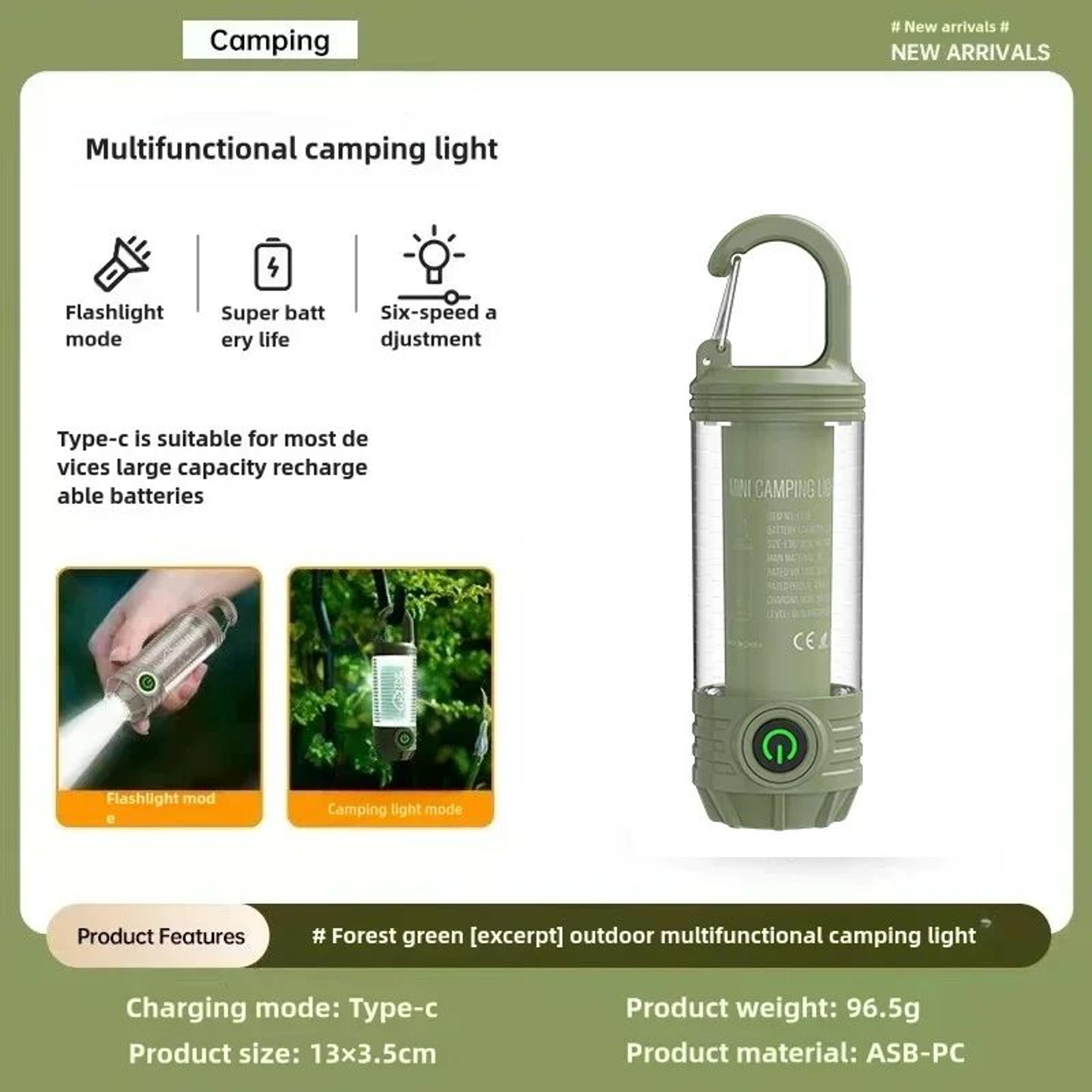 TrailCore Waterproof Rechargeable Multifunction Camping Light 7