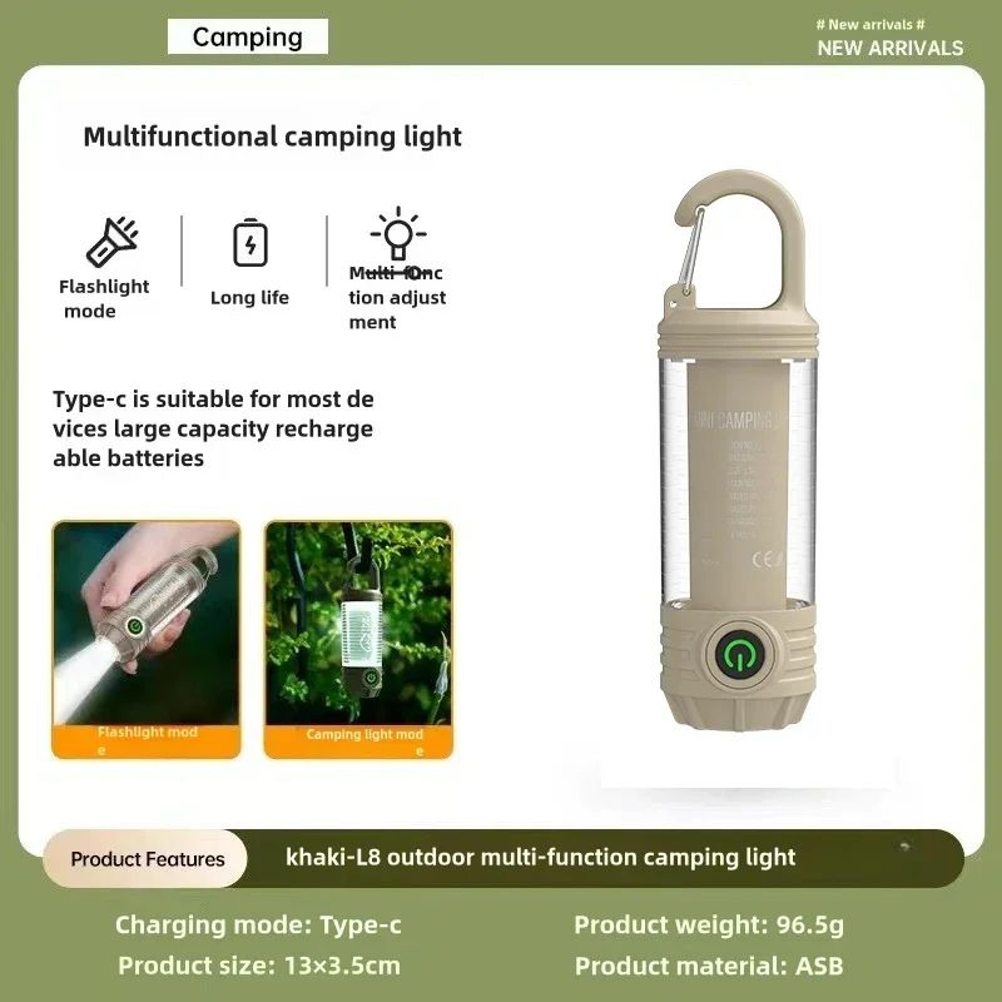 TrailCore Waterproof Rechargeable Multifunction Camping Light 6