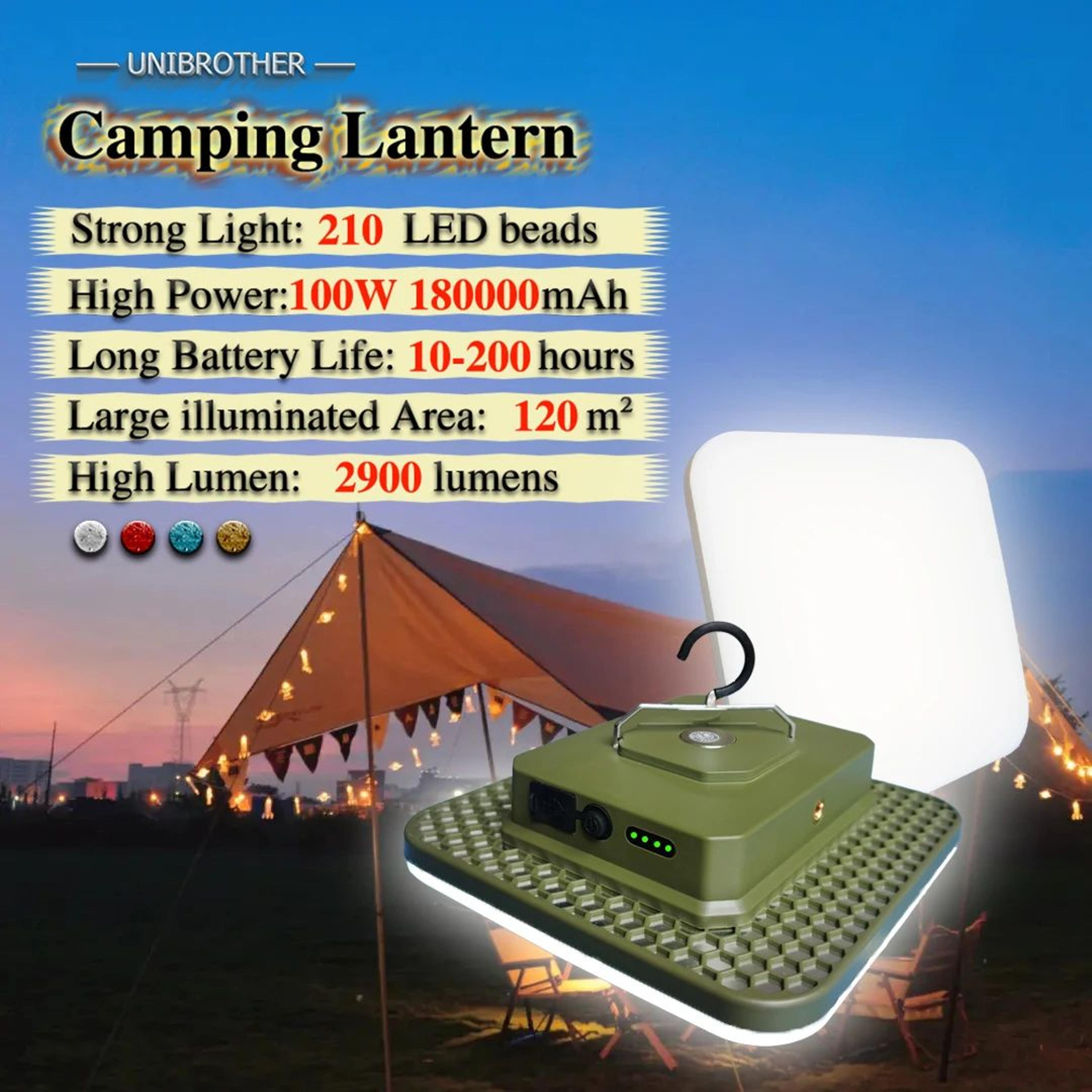 titanbeam 18000mah 100w rechargeable magnetic camping lantern