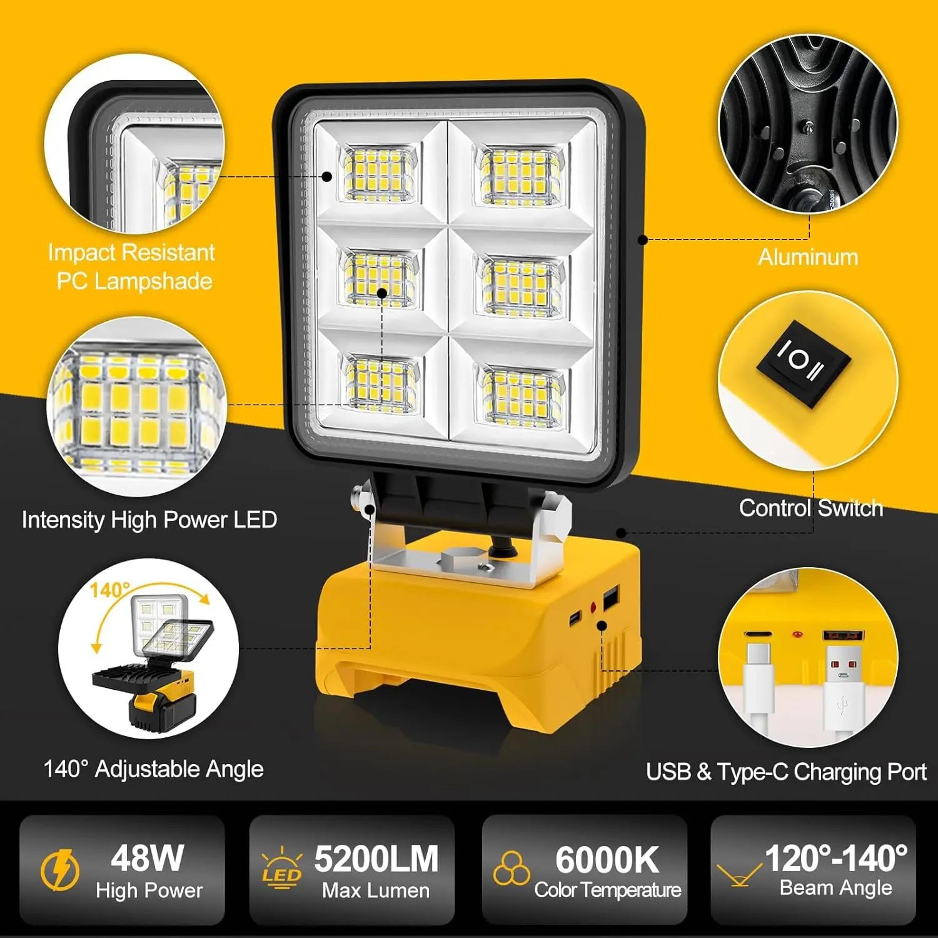 5200 Lumen Cordless LED Work Light 3