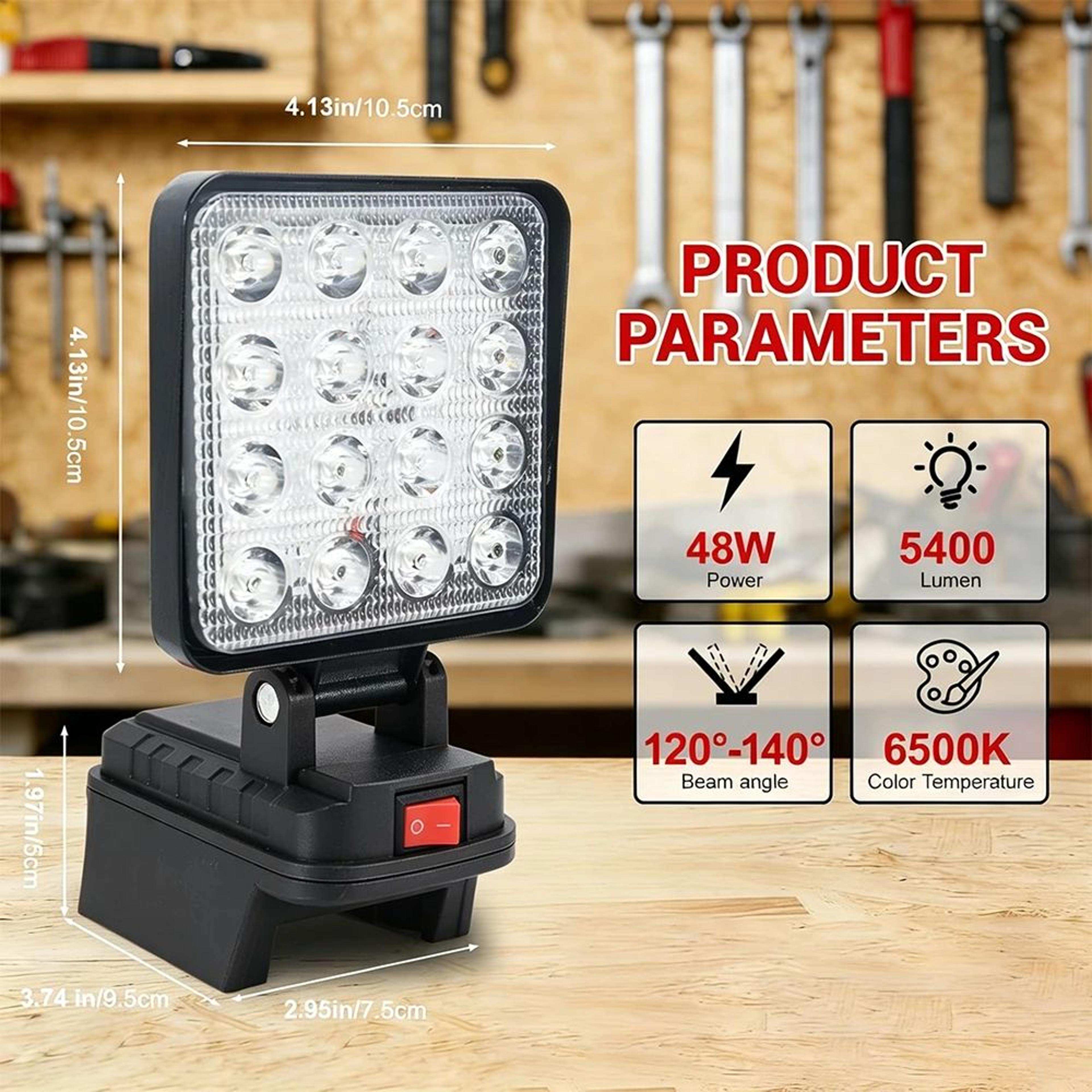 M18 Compatible Cordless LED Spotlight 5