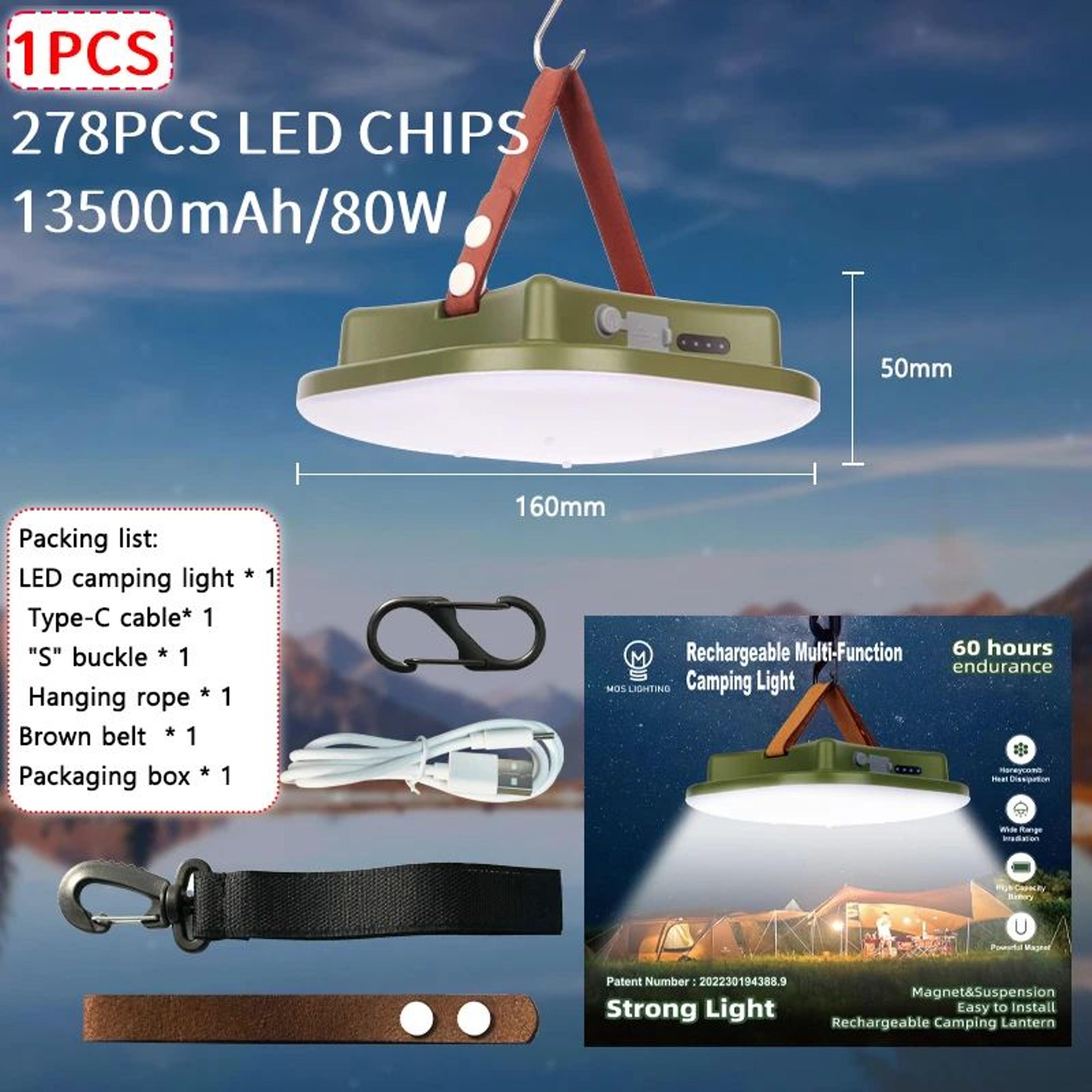 MOSLIGHTING 13500mAh Magnetic Camping Light 8