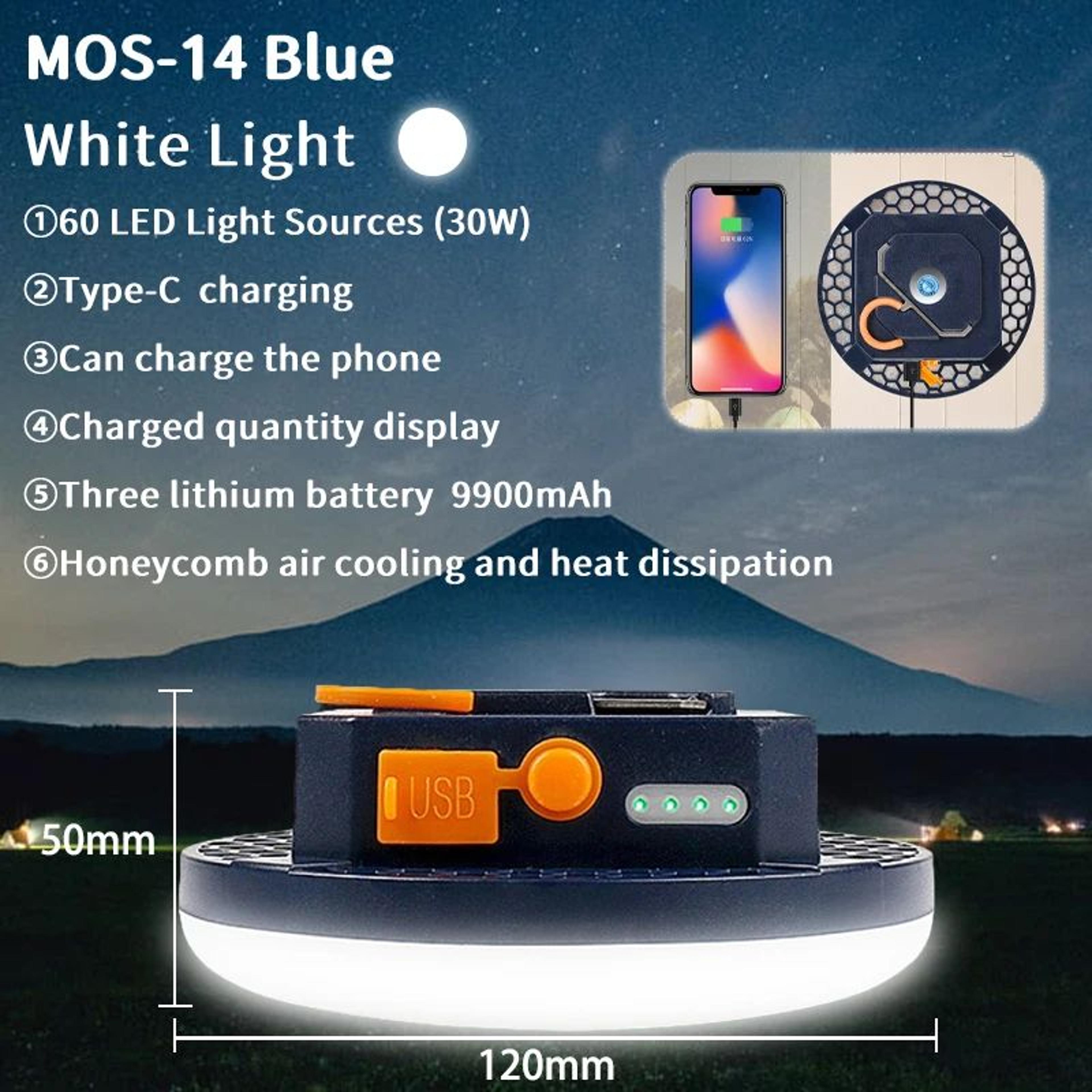 MOSLIGHTING USB Rechargeable Camping Lantern 12