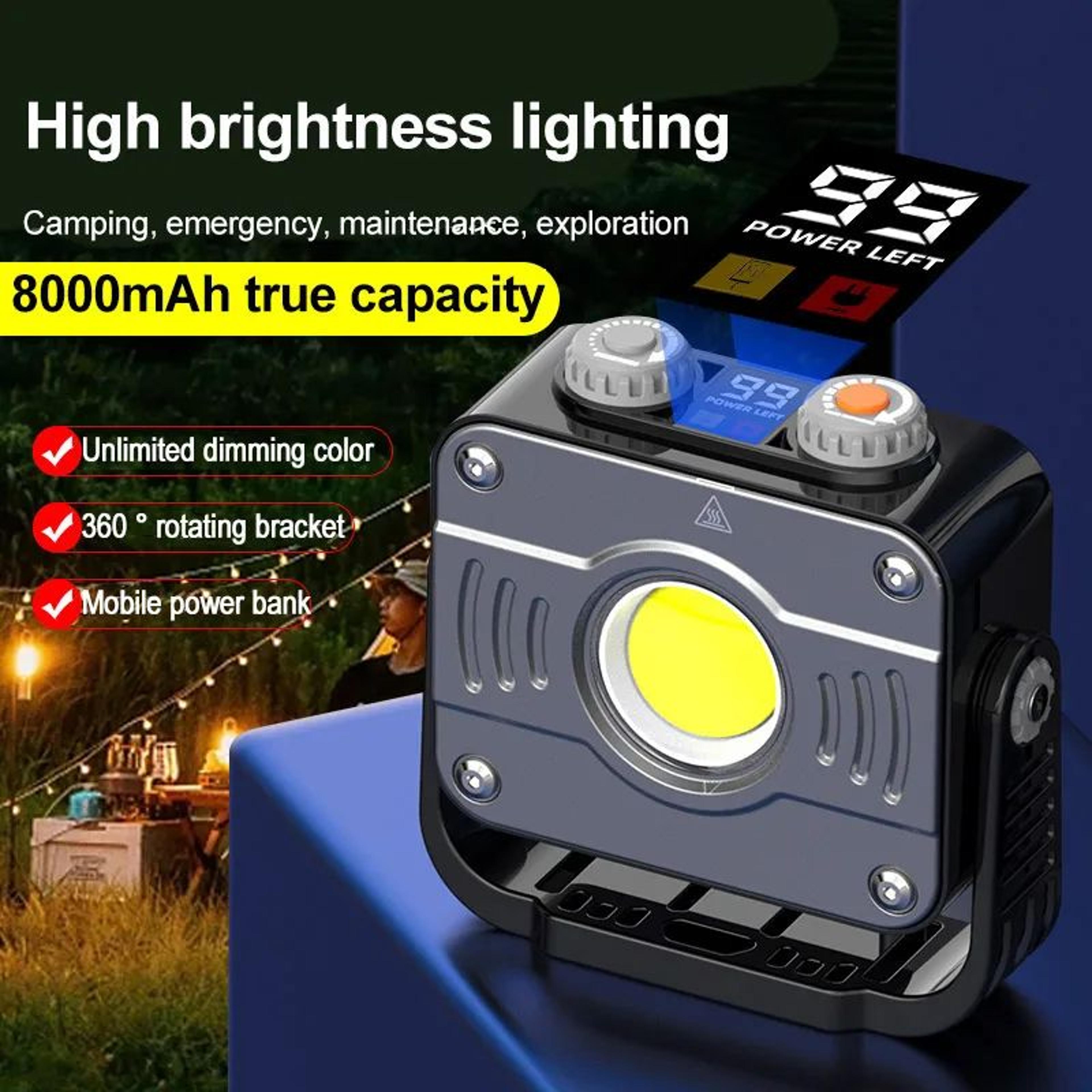 8000mAh Rechargeable COB Work Floodlight 5
