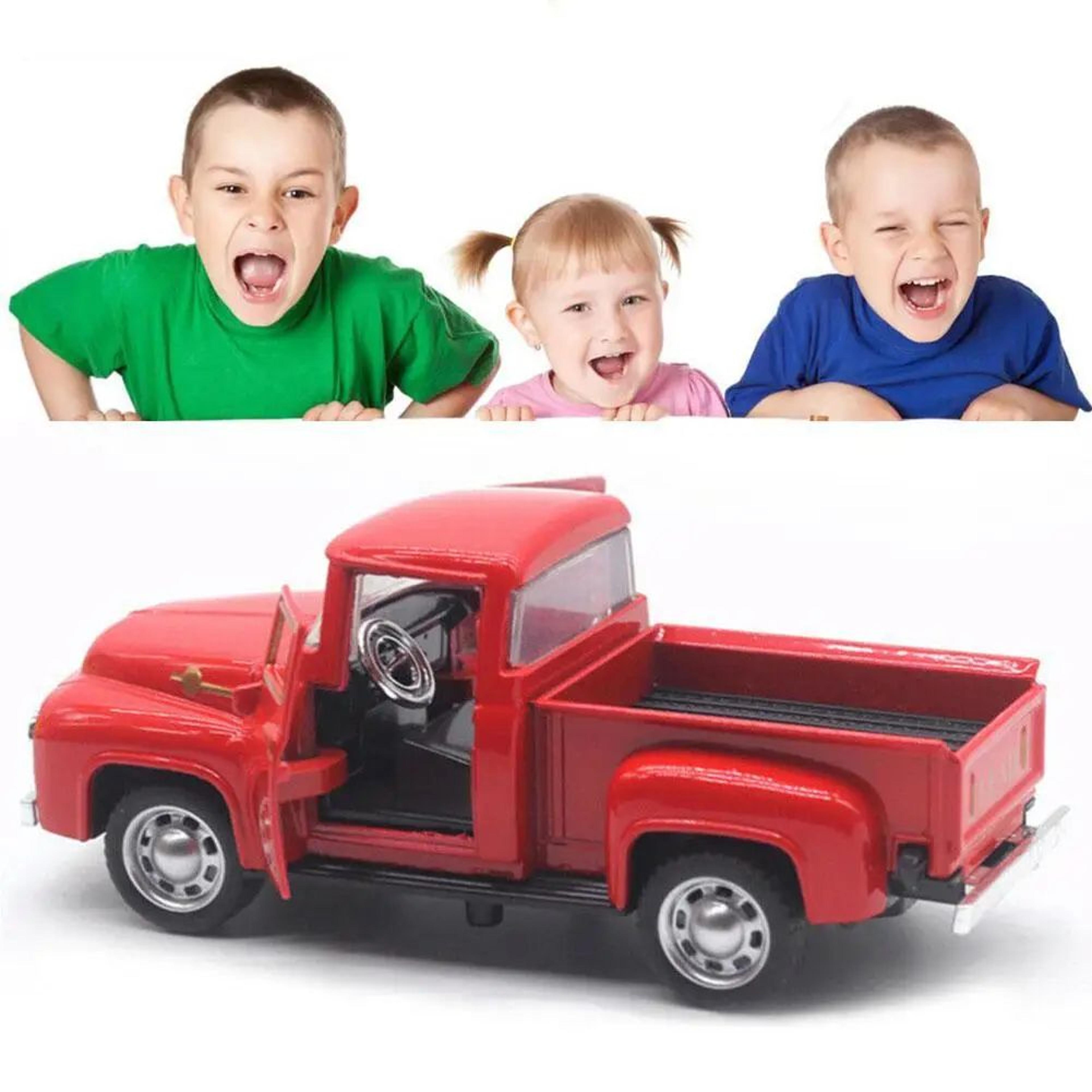 Vintage Red Diecast Pull Back Truck 5