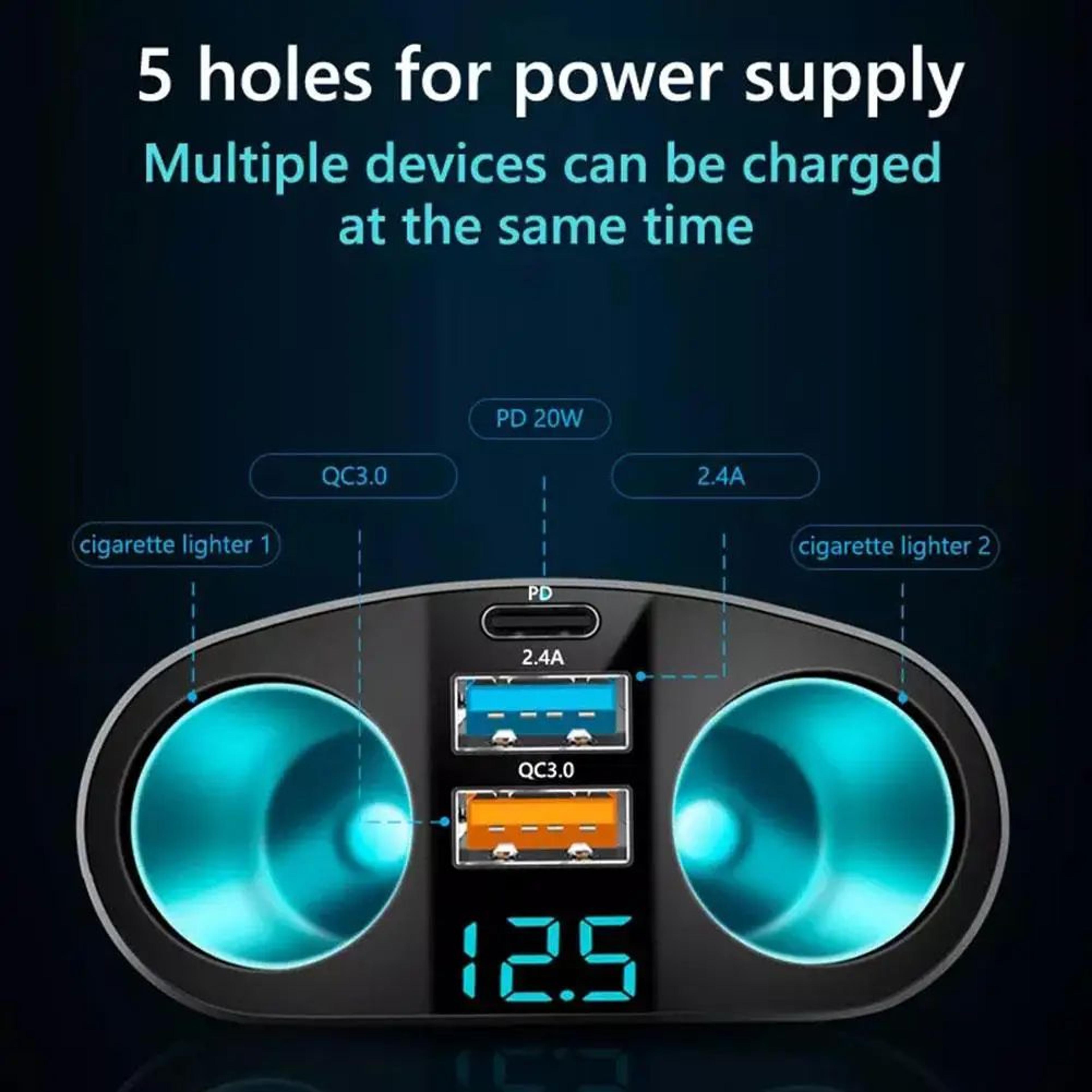Dual USB Car Socket Splitter 2