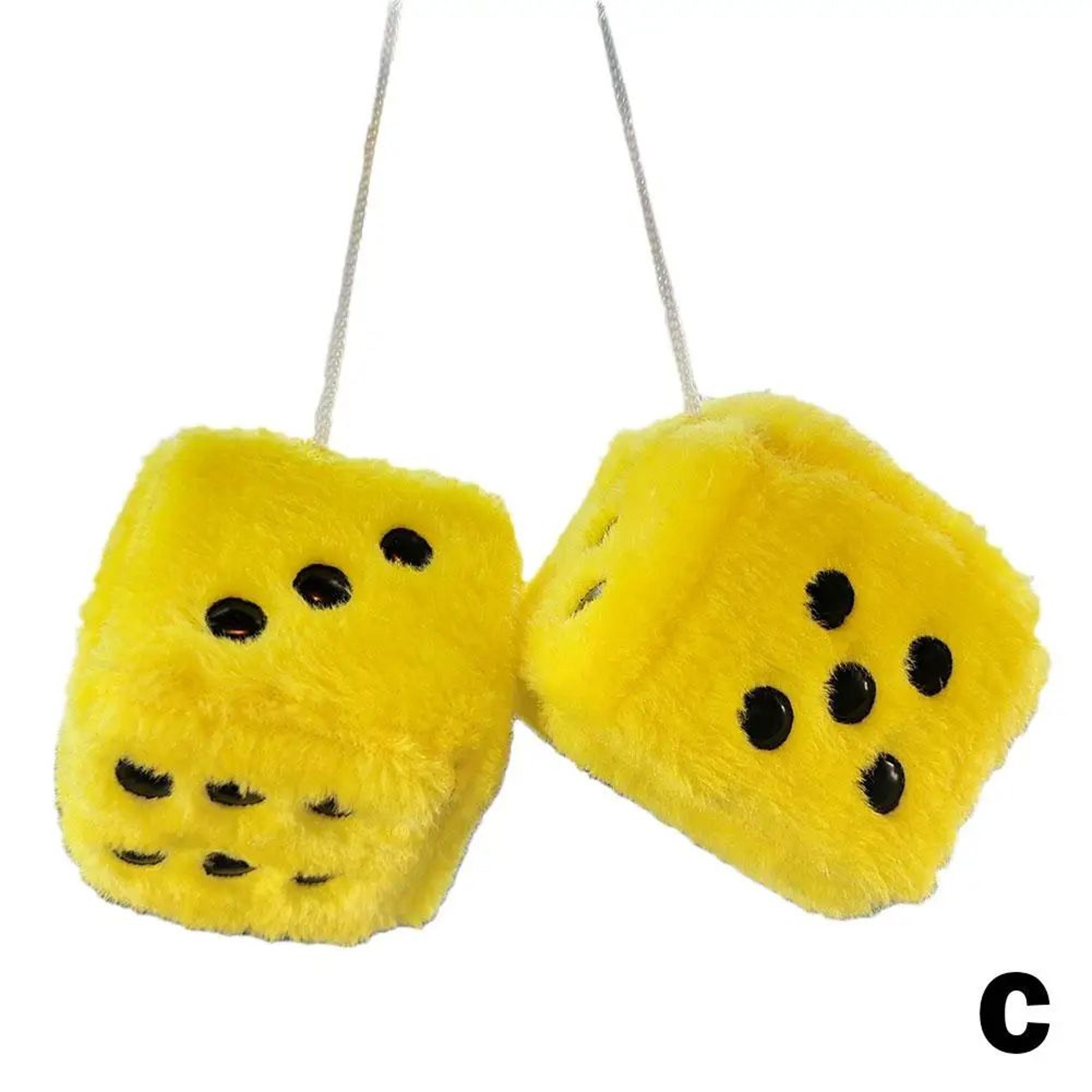 Plush Fuzzy Dice Car Hanging Ornament 12
